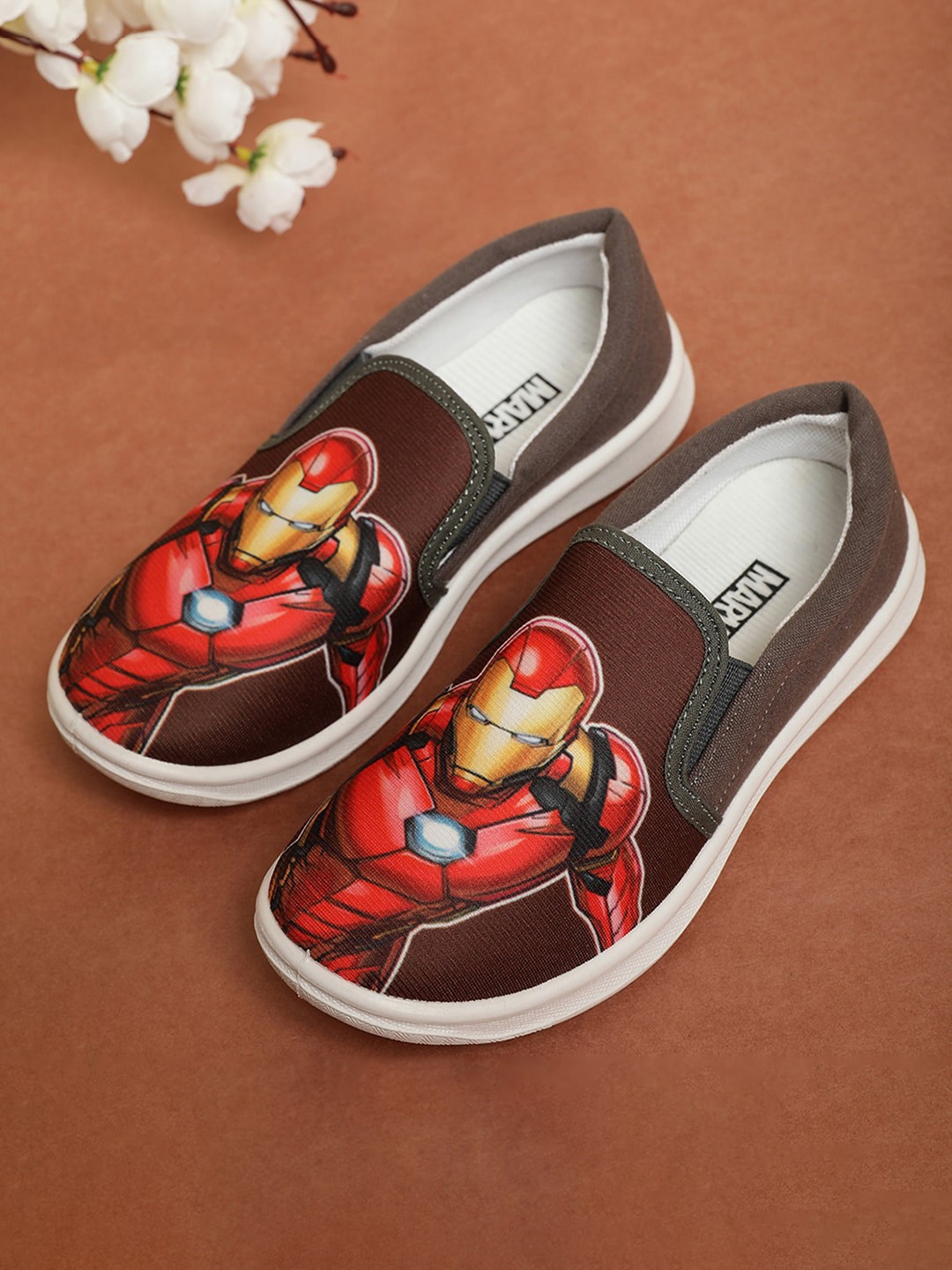 

Kids Ville Boys Iron Man Printed Comfort Insole Slip-On Sneakers, Maroon