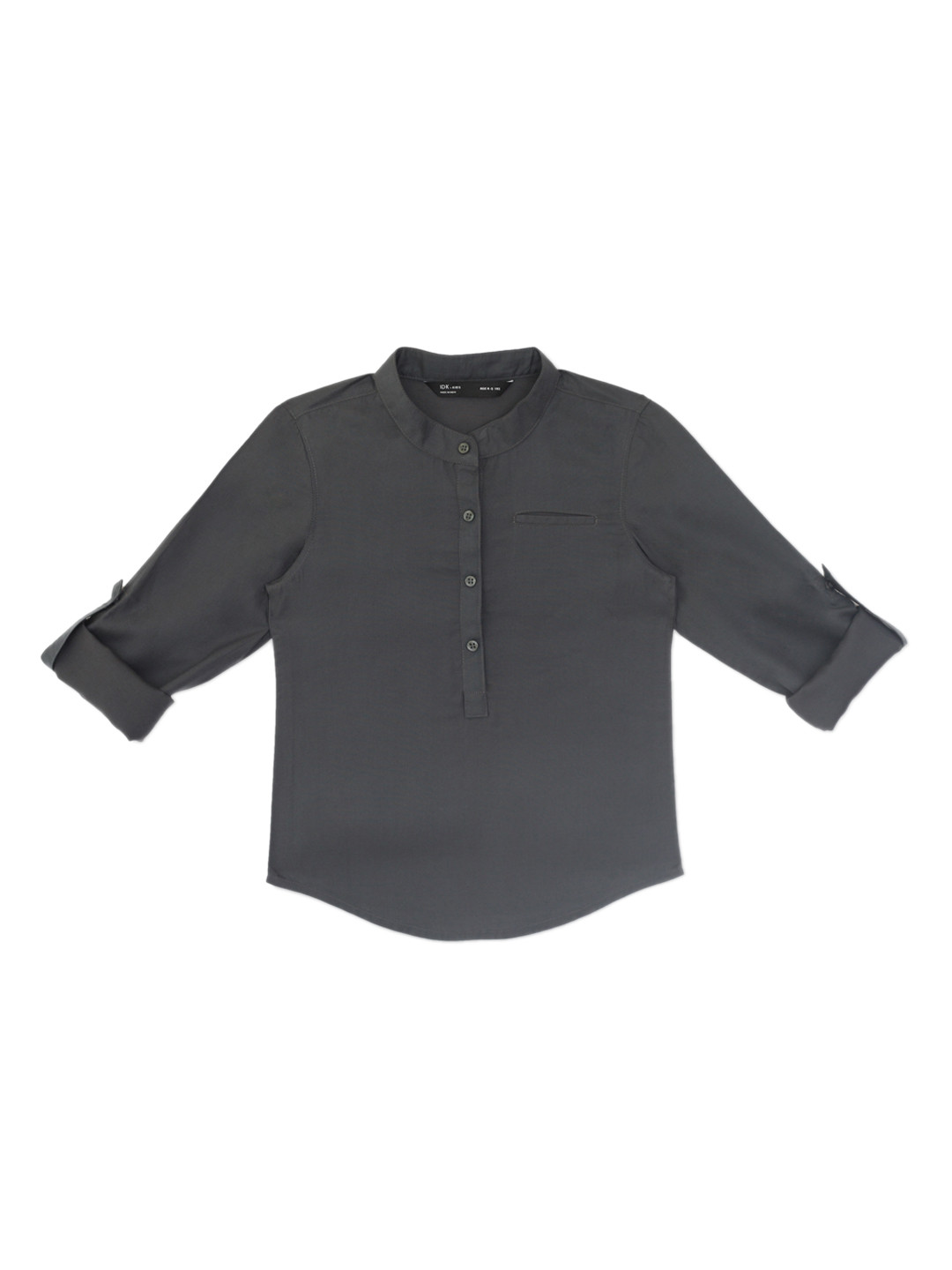 

IDK Boys Grey Regular Fit Solid Casual Shirt