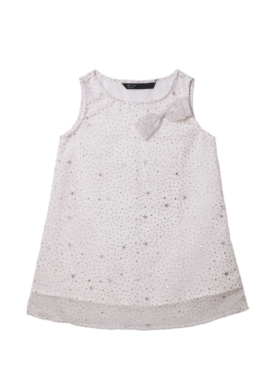 

IDK Girls White Printed A-Line Dress