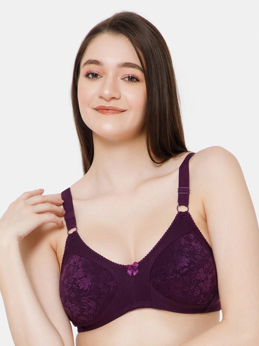 

Lady Lyka Medium Coverage Bra With All Day Comfort, Purple