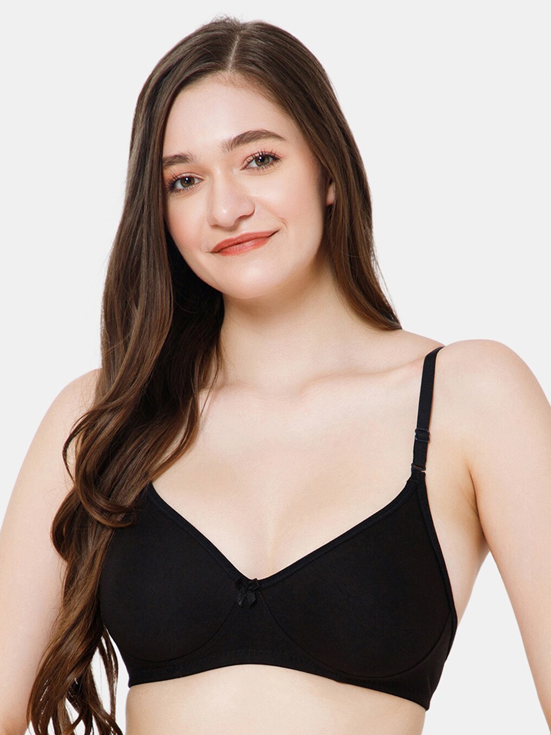 

Lady Lyka Medium Coverage Bra With All Day Comfort, Black