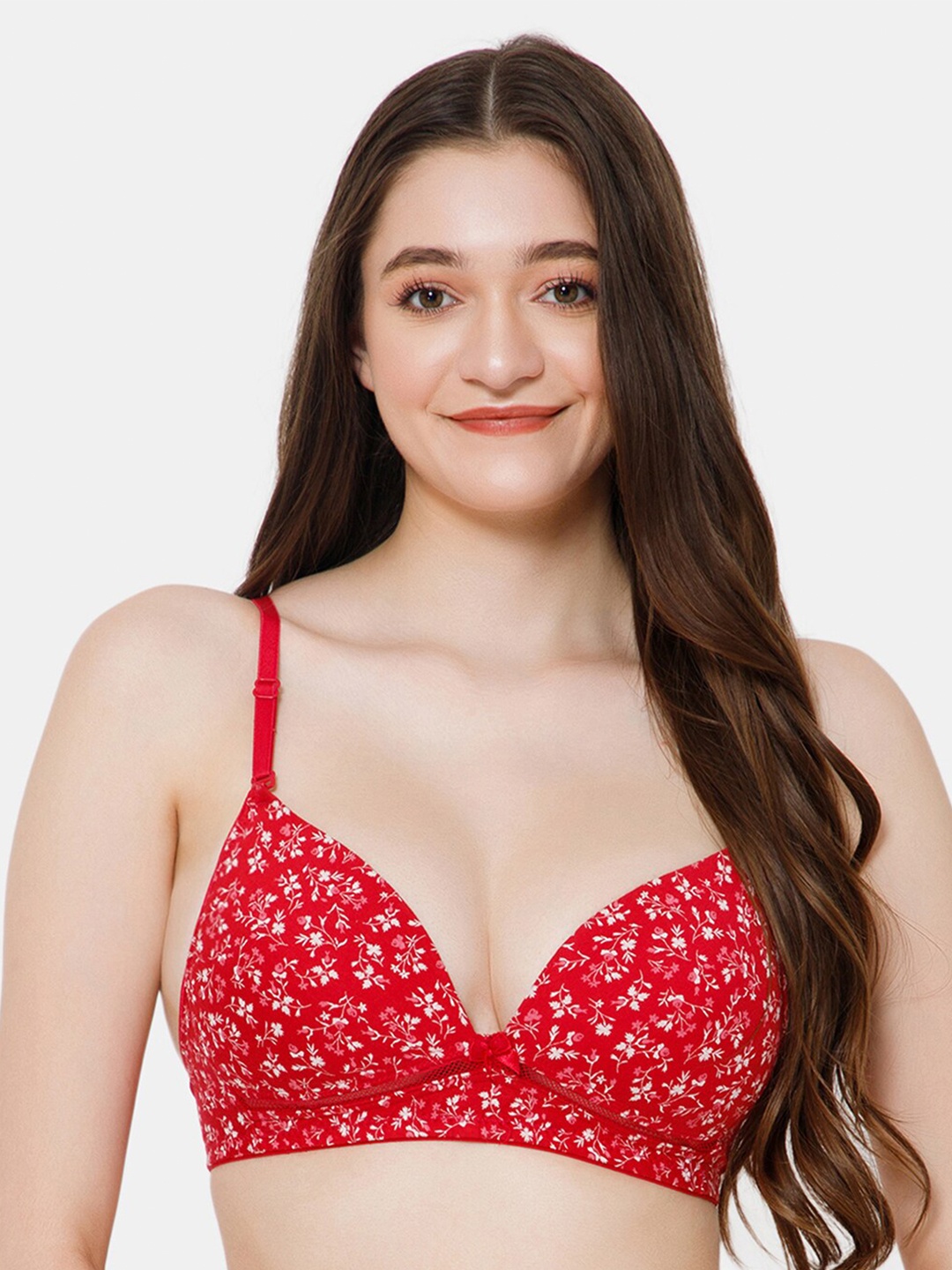 

Lady Lyka Medium Coverage Seamless Lightly Padded Cotton Bra With All Day Comfort, Magenta