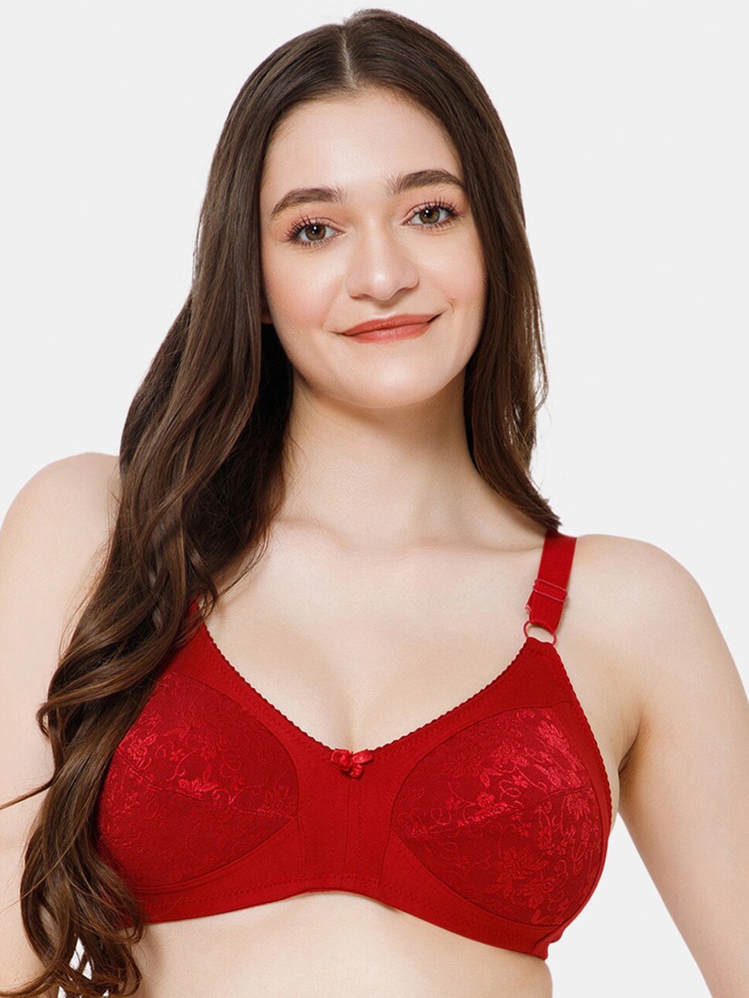 

Lady Lyka Medium Coverage Bra With All Day Comfort, Maroon