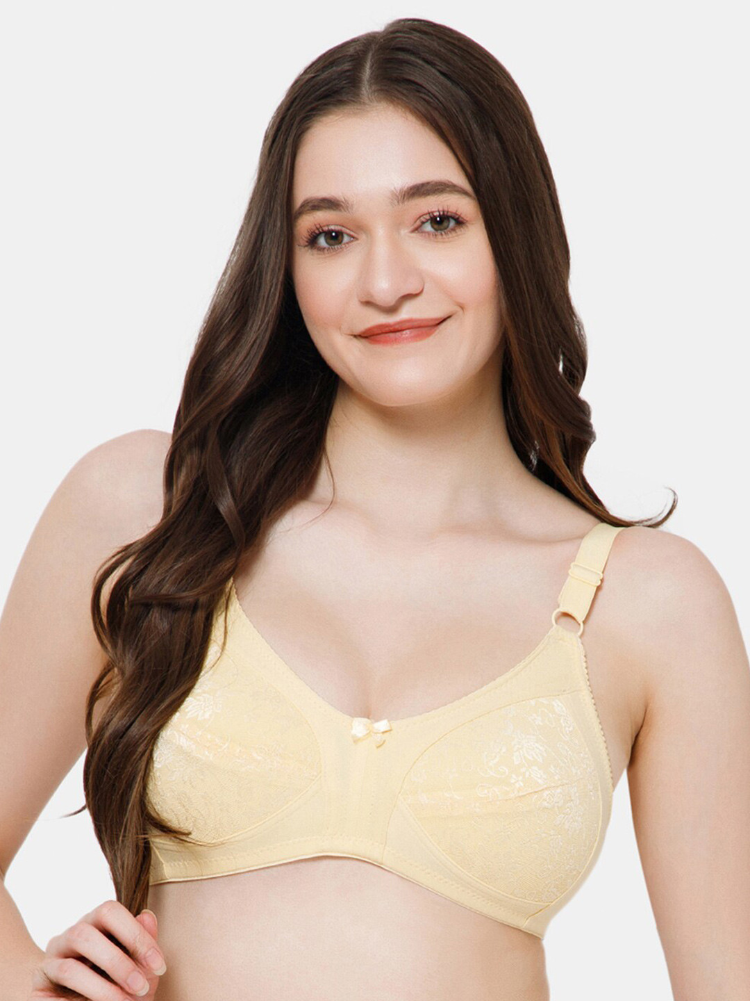

Lady Lyka Medium Coverage Seamless Cotton T-Shirt Bra With All Day Comfort, Beige