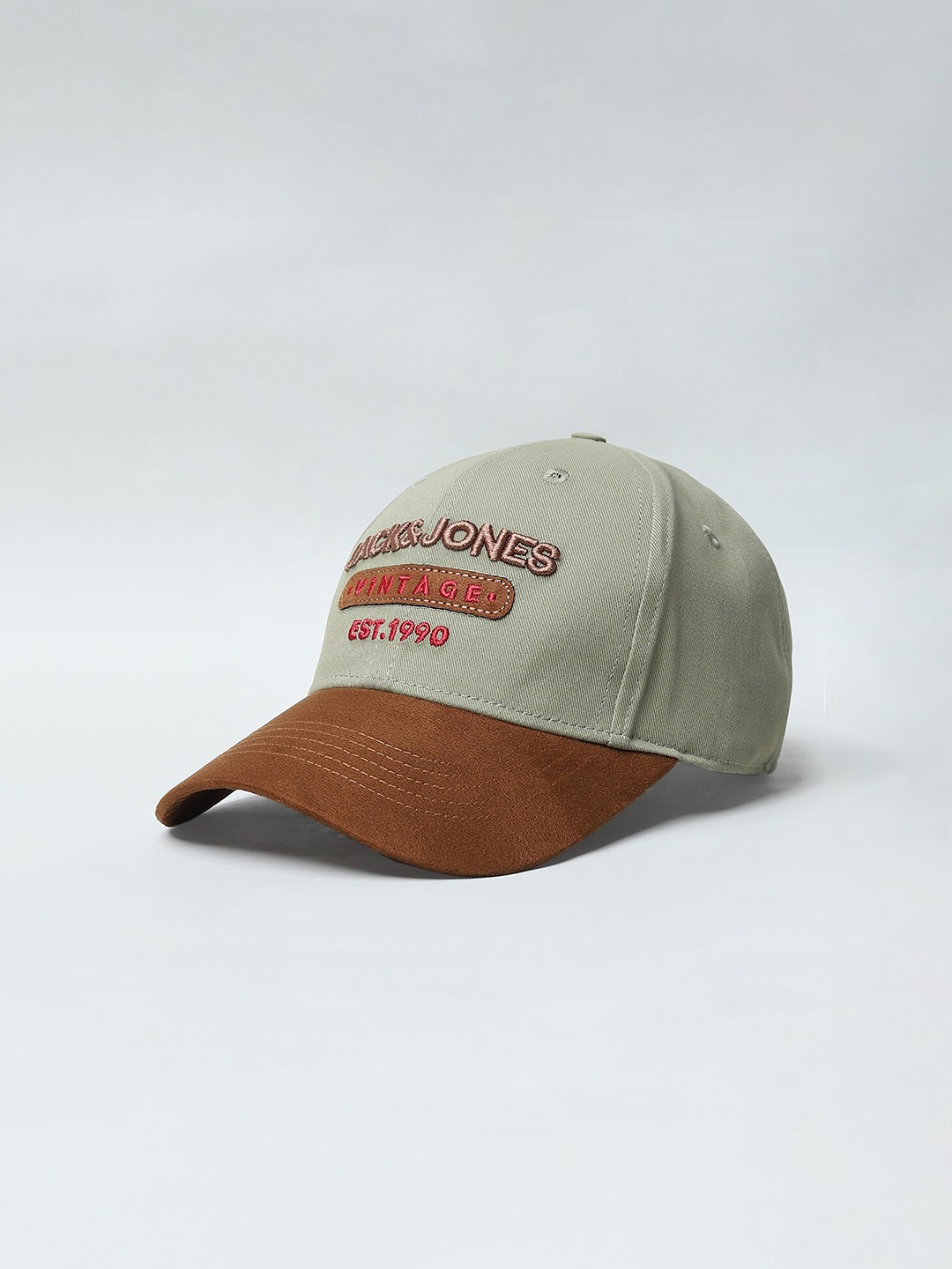 

Jack & Jones Embroidered Pure Cotton Baseball Cap, Green