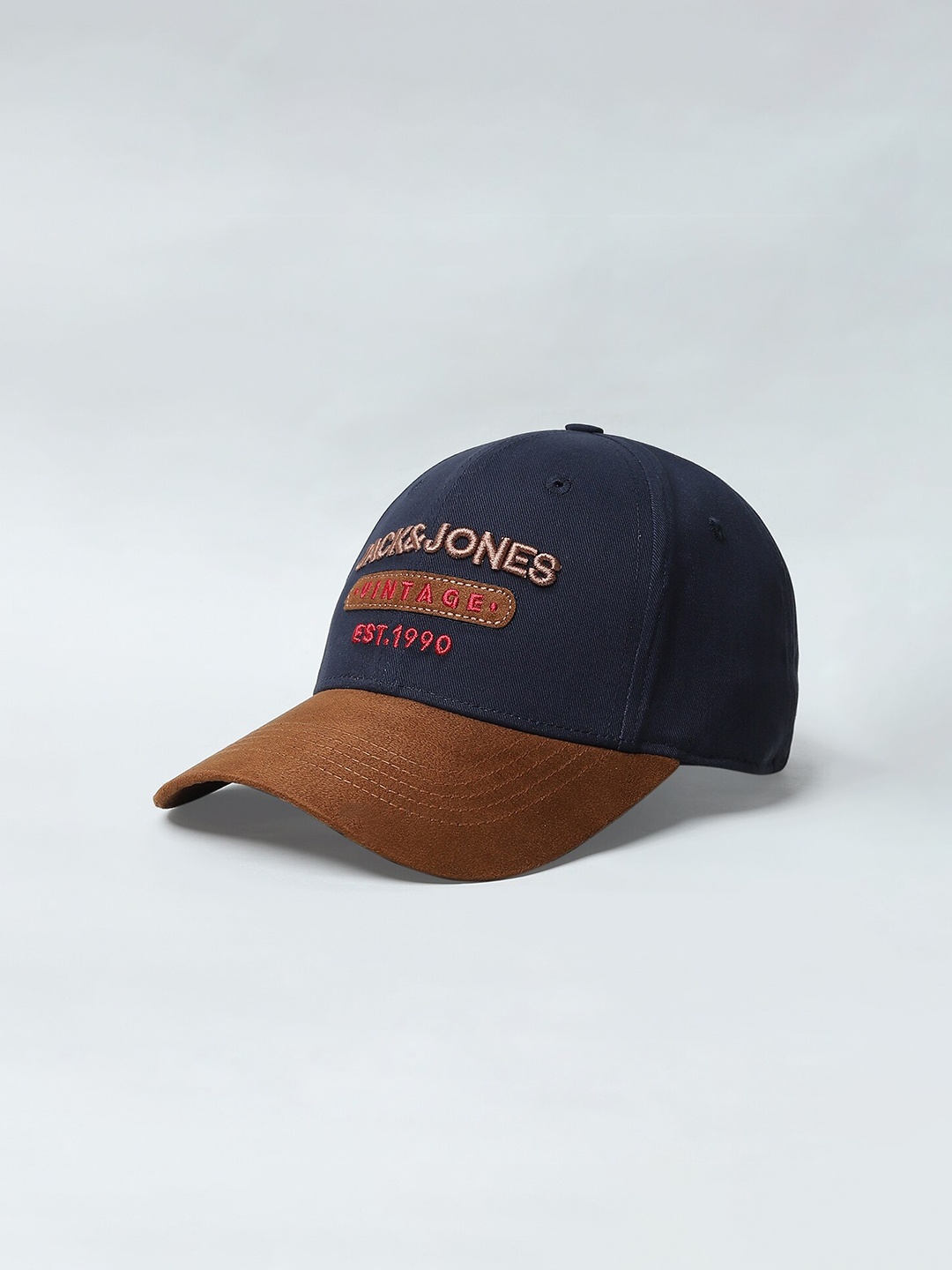 

Jack & Jones Embroidered Cotton Baseball Cap, Blue