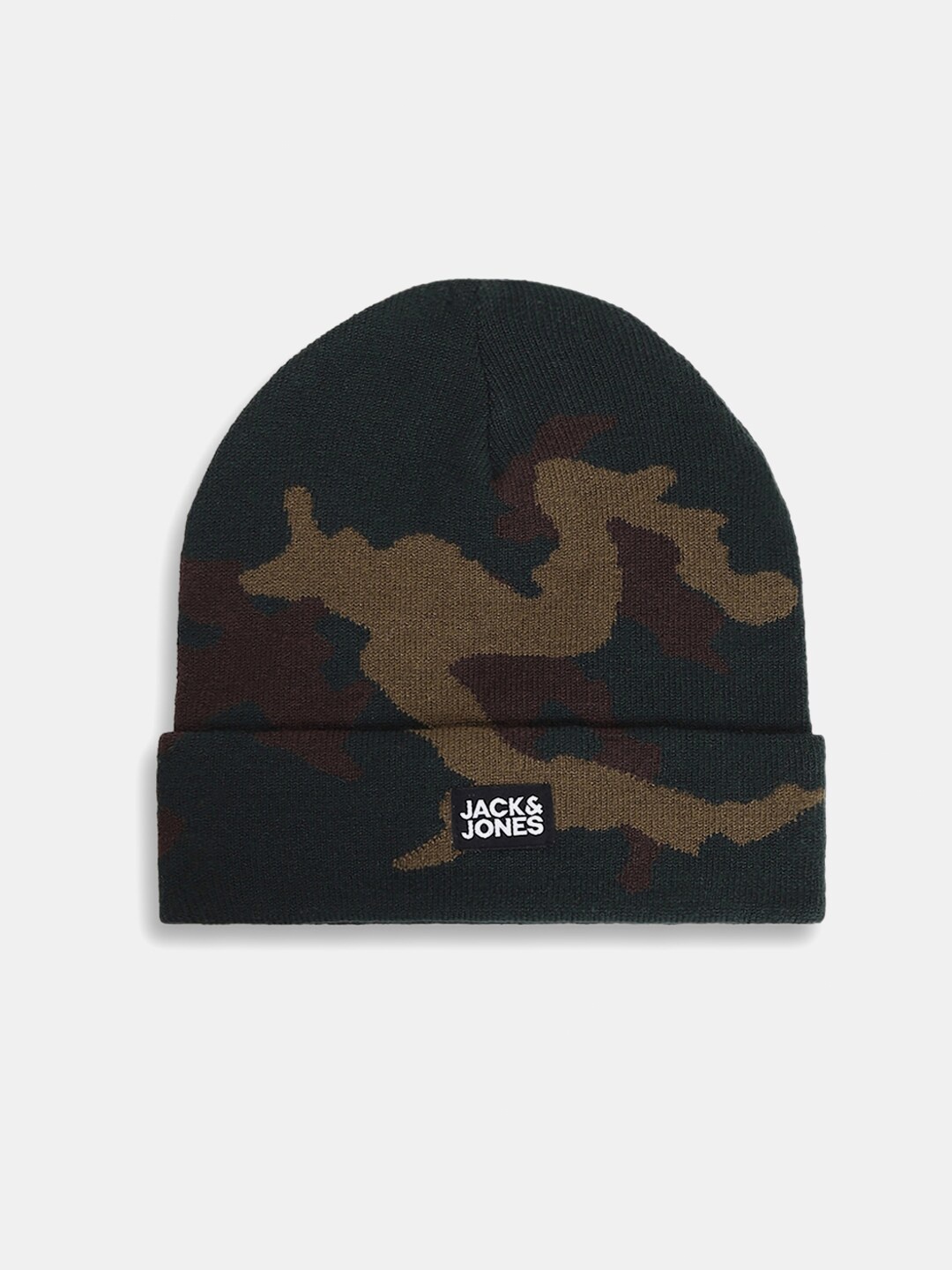 

Jack & Jones Men Printed Cotton Beanie, Olive