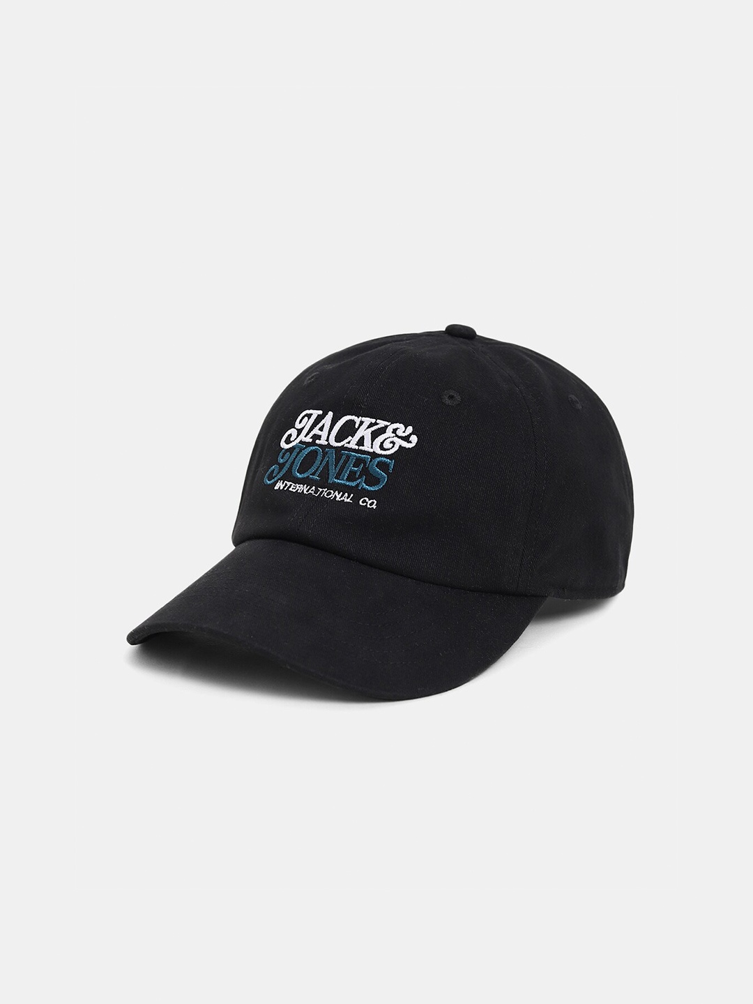 

Jack & Jones Men Embroidered Pure Cotton Baseball Cap, Black