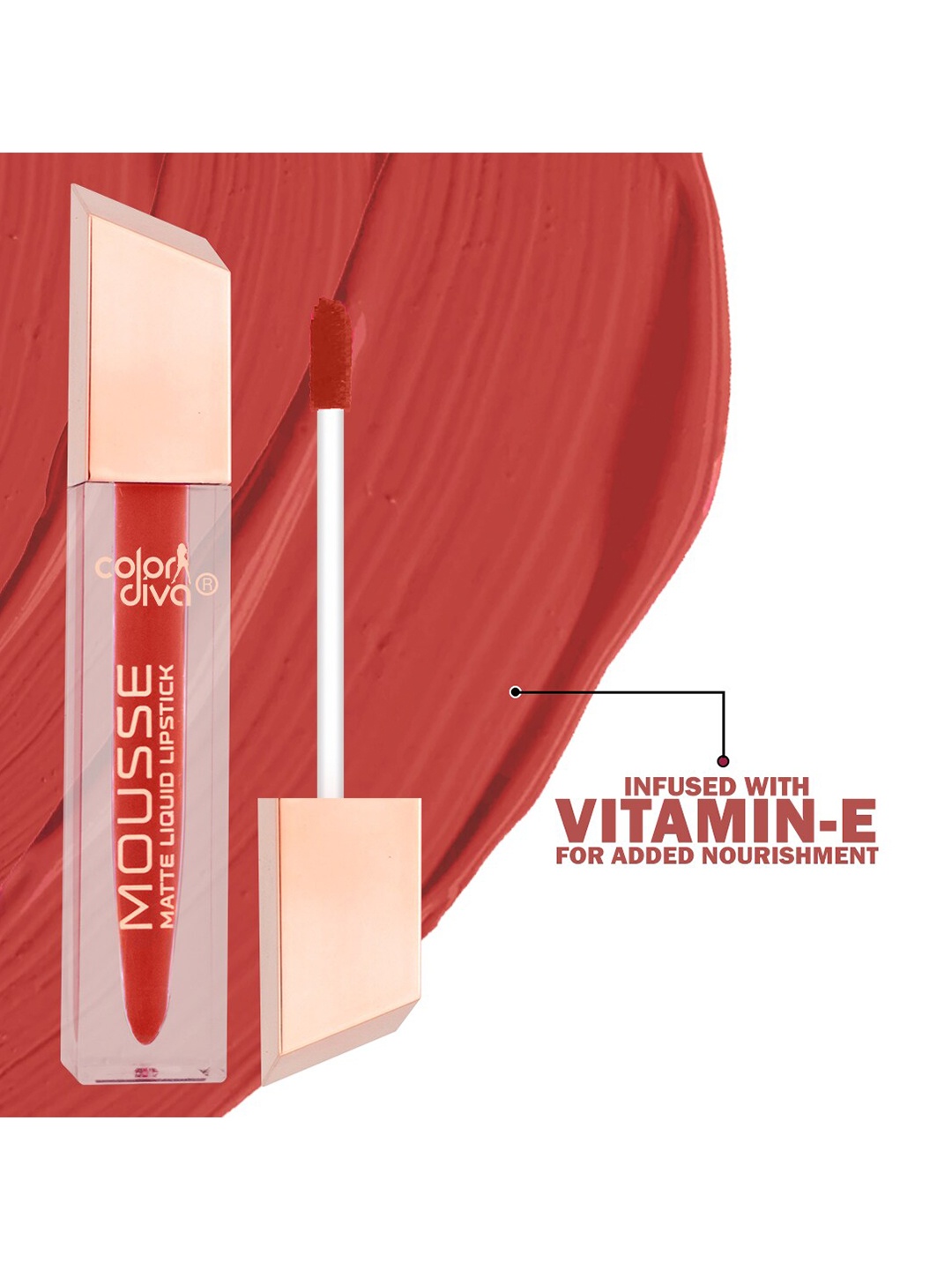 Adbeni COLOR DIVA Chilling Lips Glazed Matte Liquid Lipstick 5.5ml, Pink