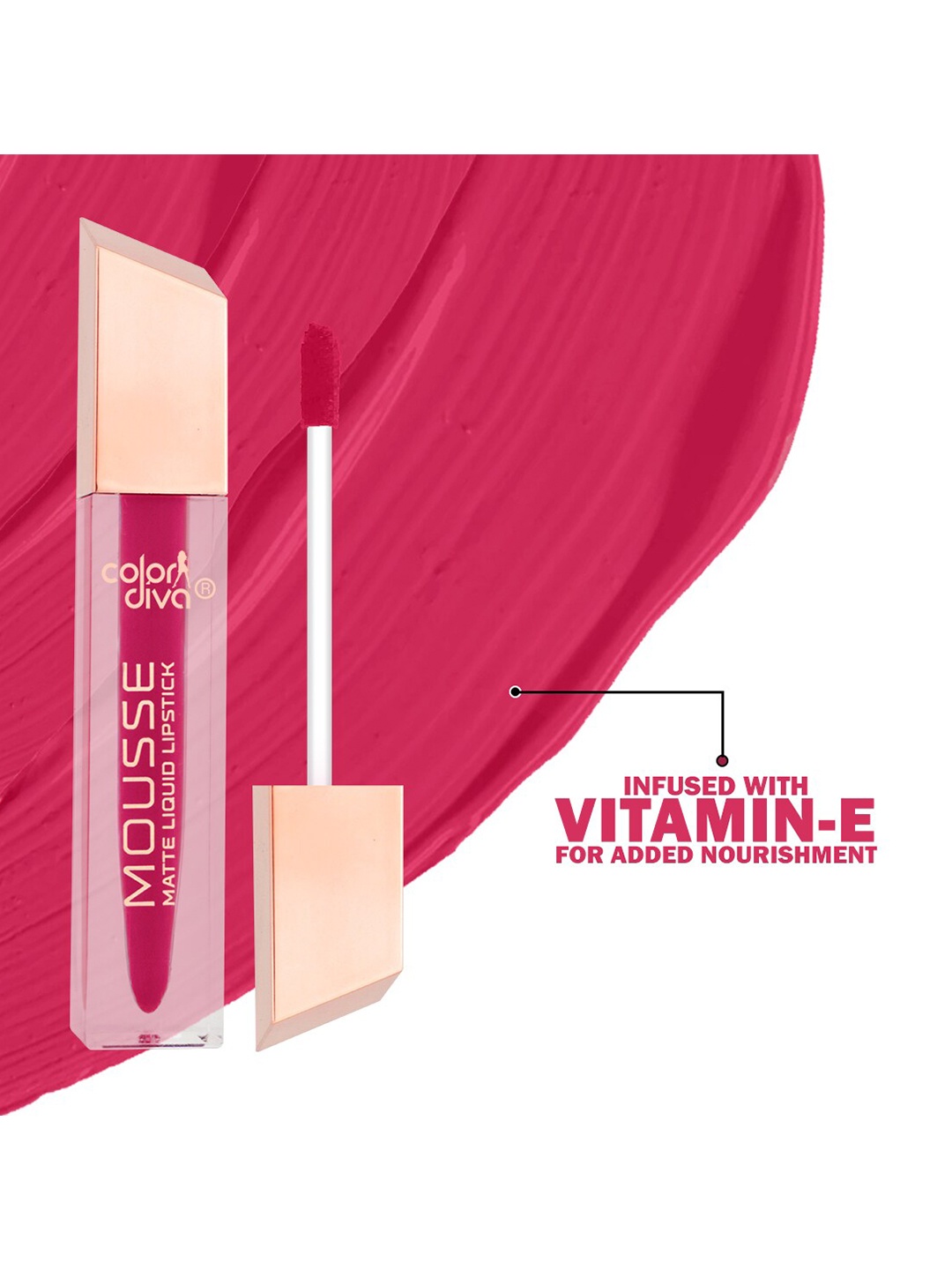 

Adbeni Color Diva Matte Liquid Lipstick - 5.5 ml - Barbie Mousse 110, Pink