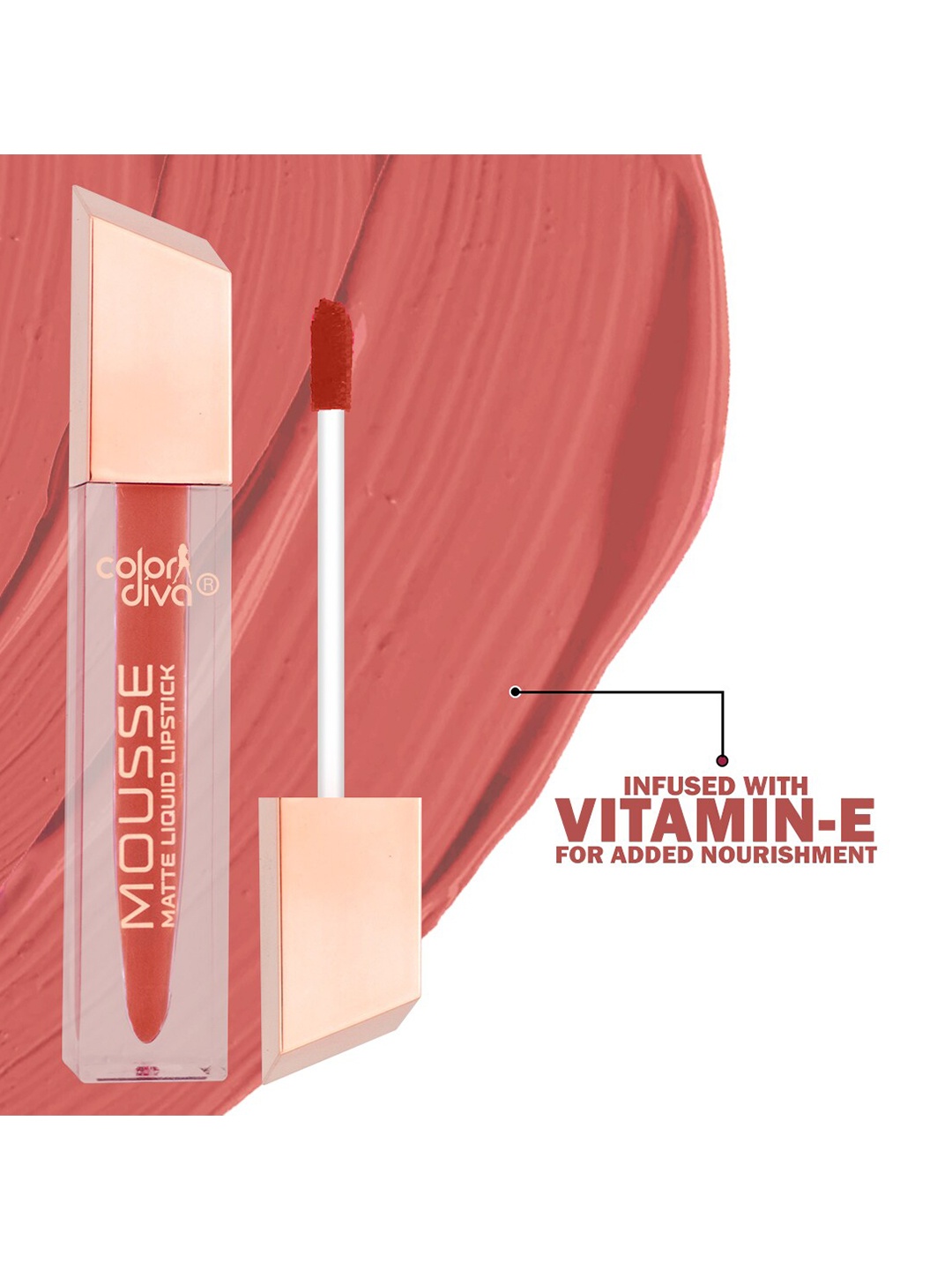 

Adbeni Mousse Long Lasting Matte Liquid Lipstick - Normally Nude 147, Brown