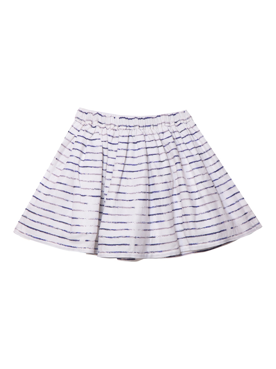 

IDK Girls White Striped Flared Skirt