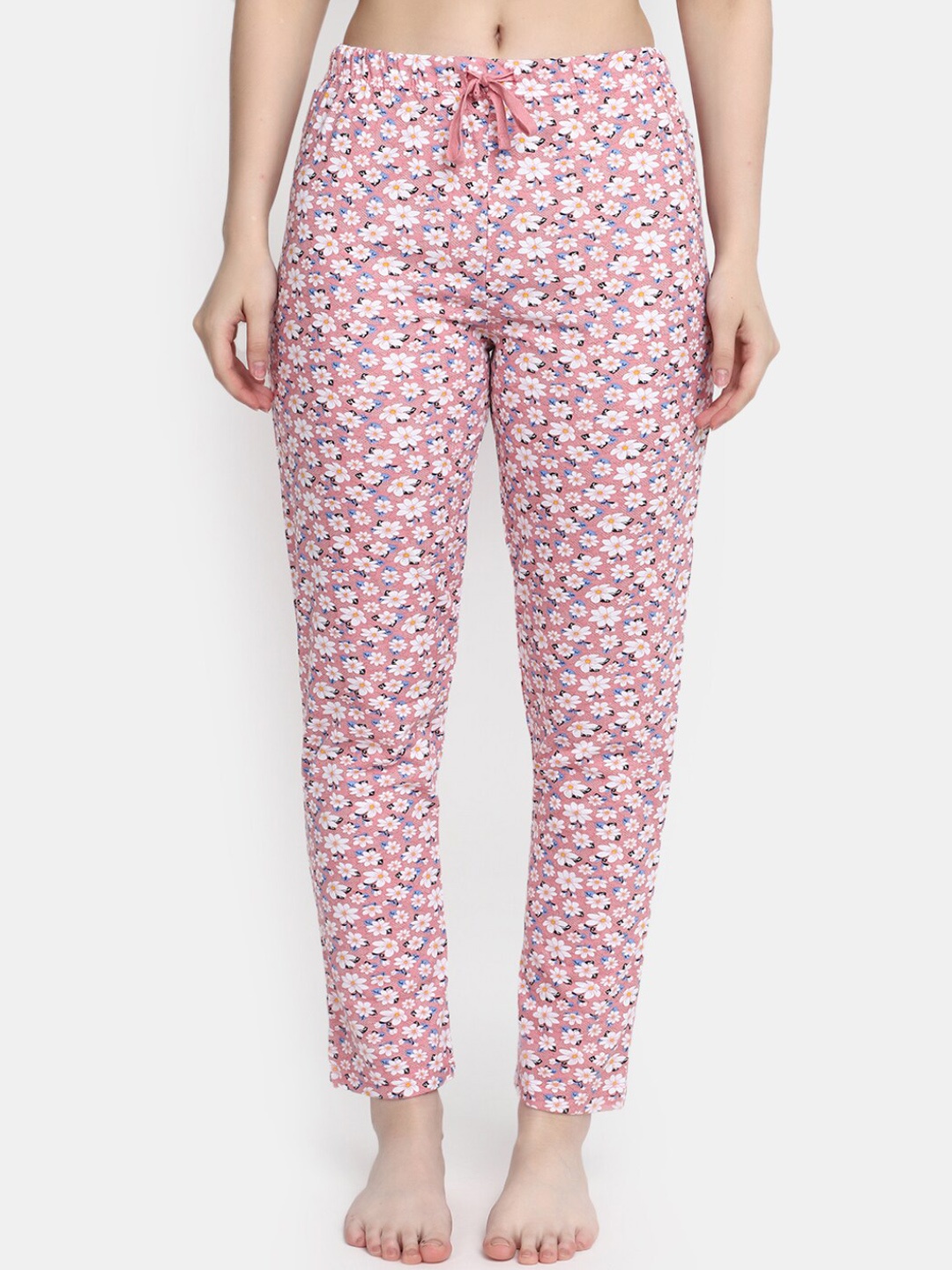 

V-Mart Conversational Printed Cotton Lounge Pants, Pink