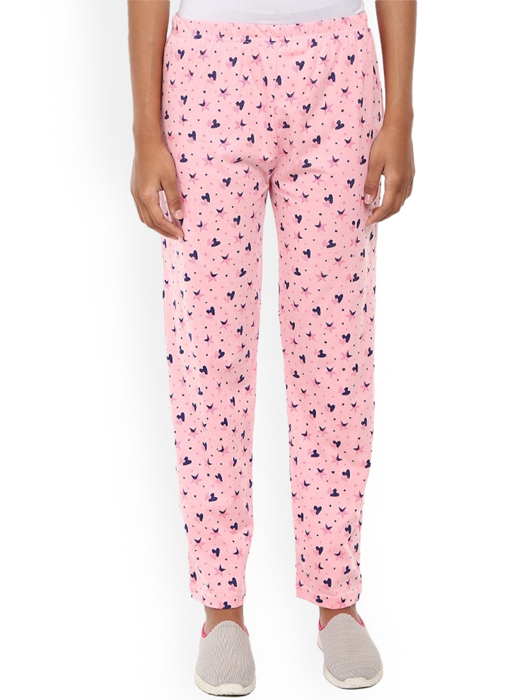 

V-Mart Conversational Printed Cotton Lounge Pants, Pink