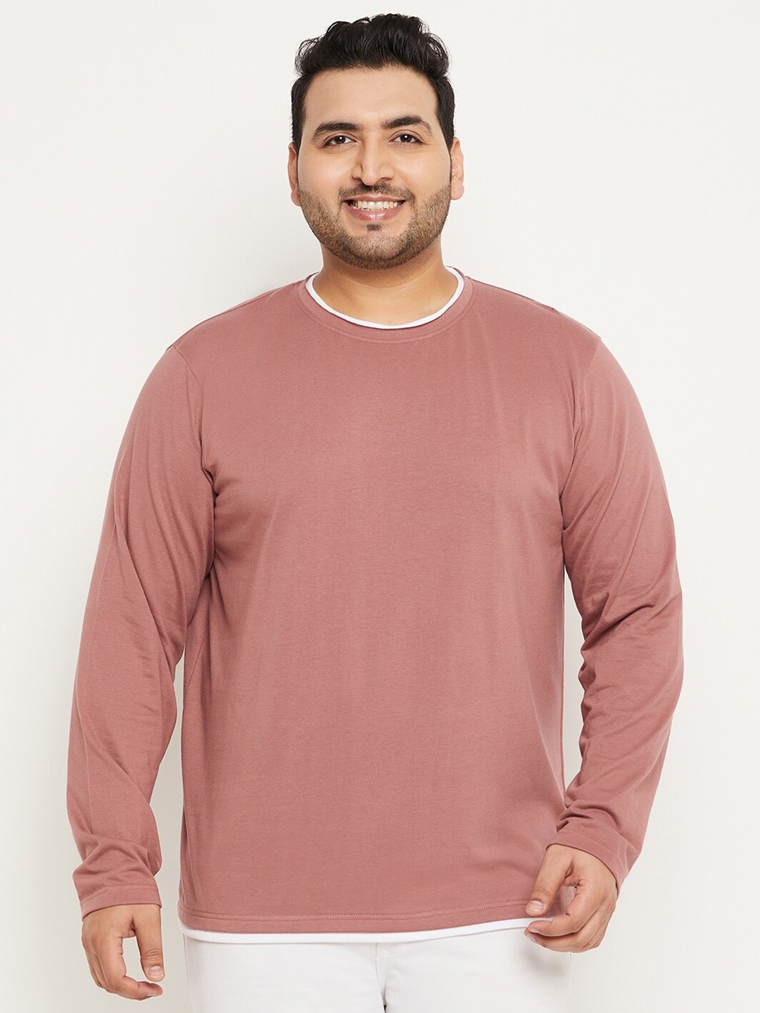 

Club York Round Neck Cotton T-shirt, Pink