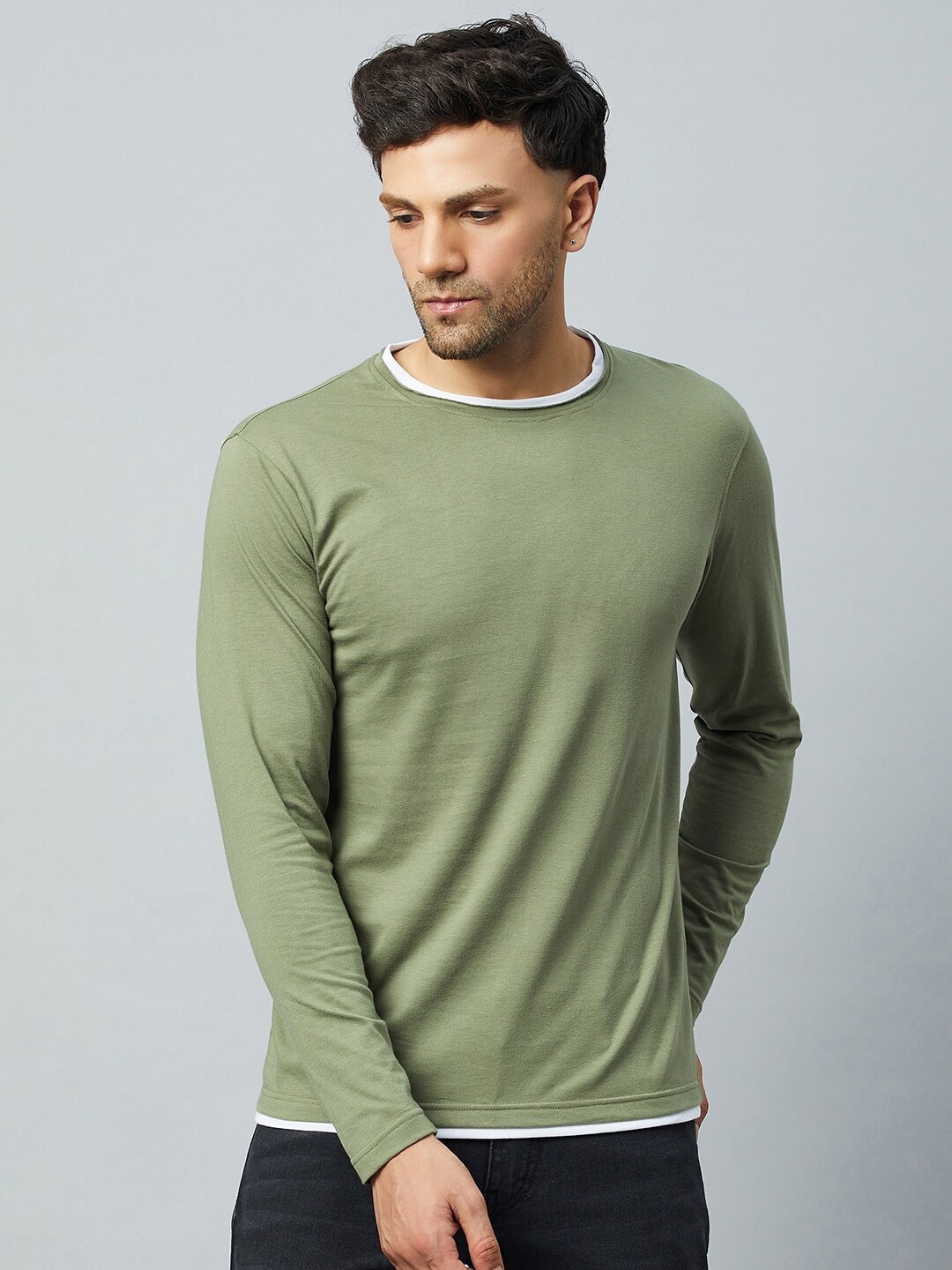 

Club York Men Round Neck T-shirt, Green