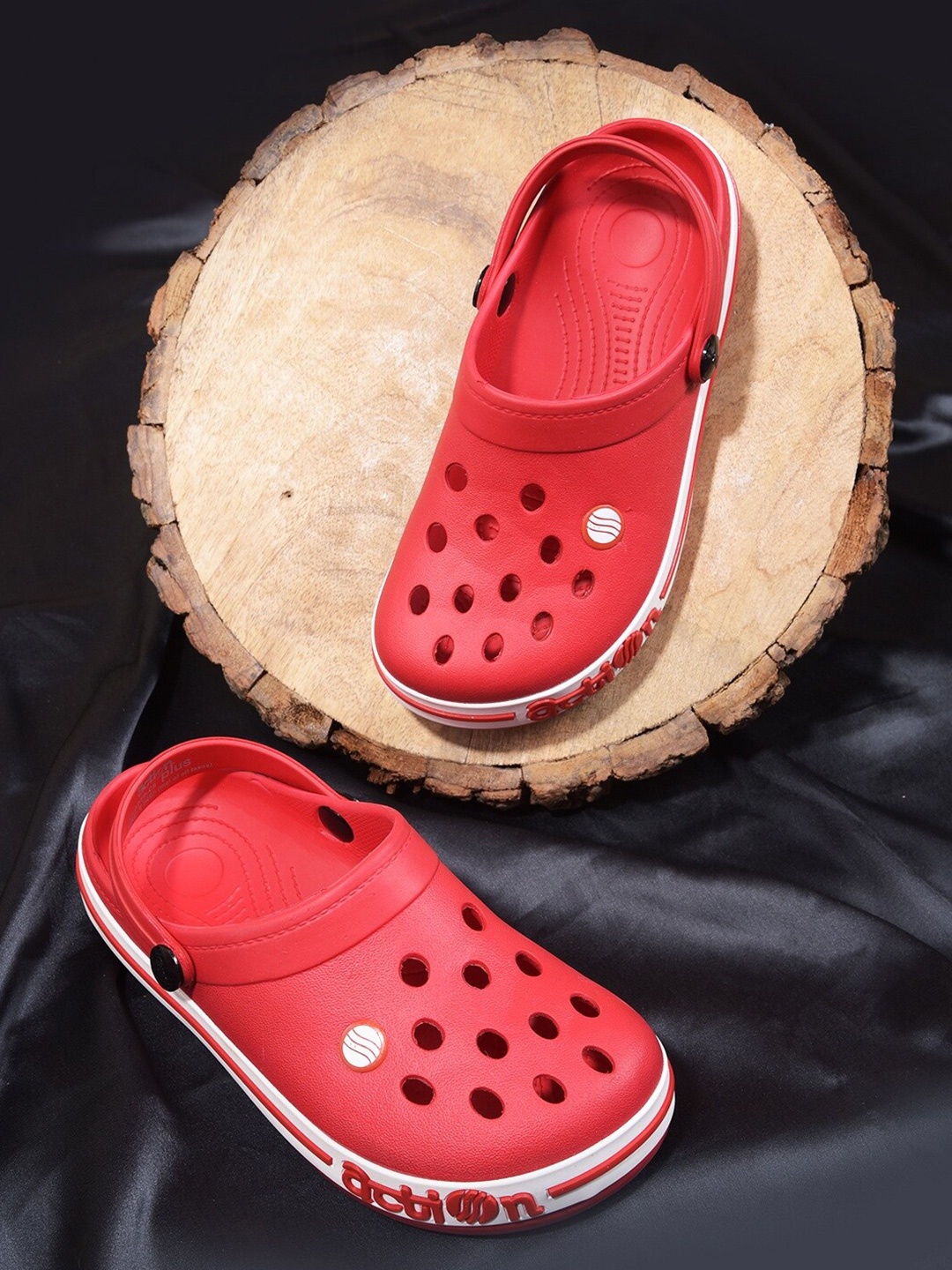 

Action Plus Women Self Design Clogs, Red