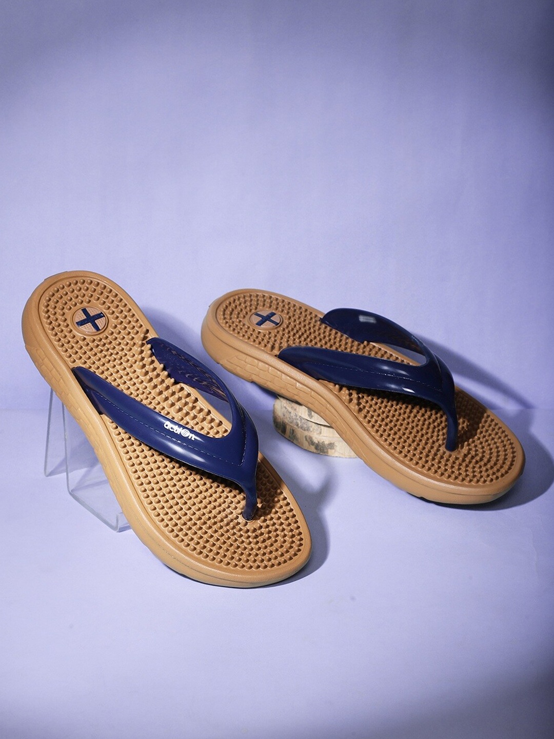 

Action Plus Women Self Design Thong Flip-Flops, Navy blue