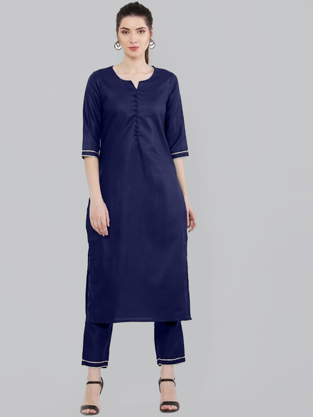 

KALINI Regular Kurta with Trousers, Blue