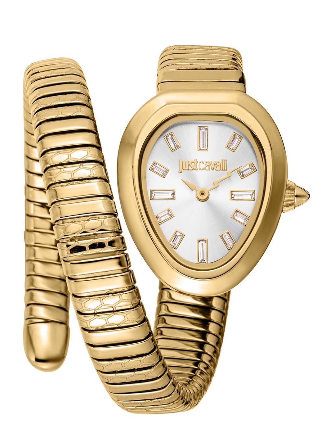 

Just Cavalli Women Oval Stainless Steel Analogue Watch JC1L222M0025, Silver