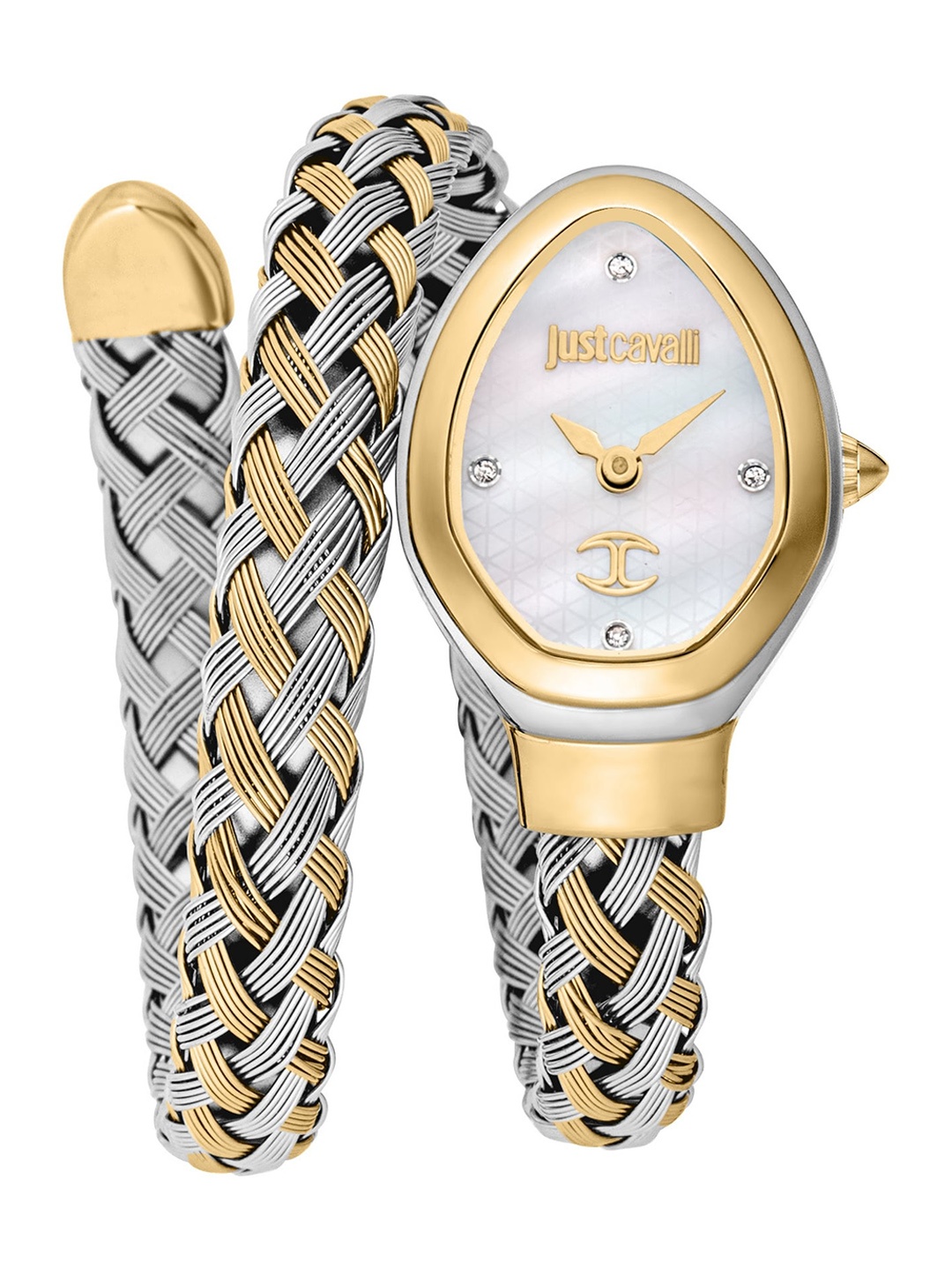 

Just Cavalli Women Oval Stainless Steel Analogue Watch JC1L264M0055, Silver