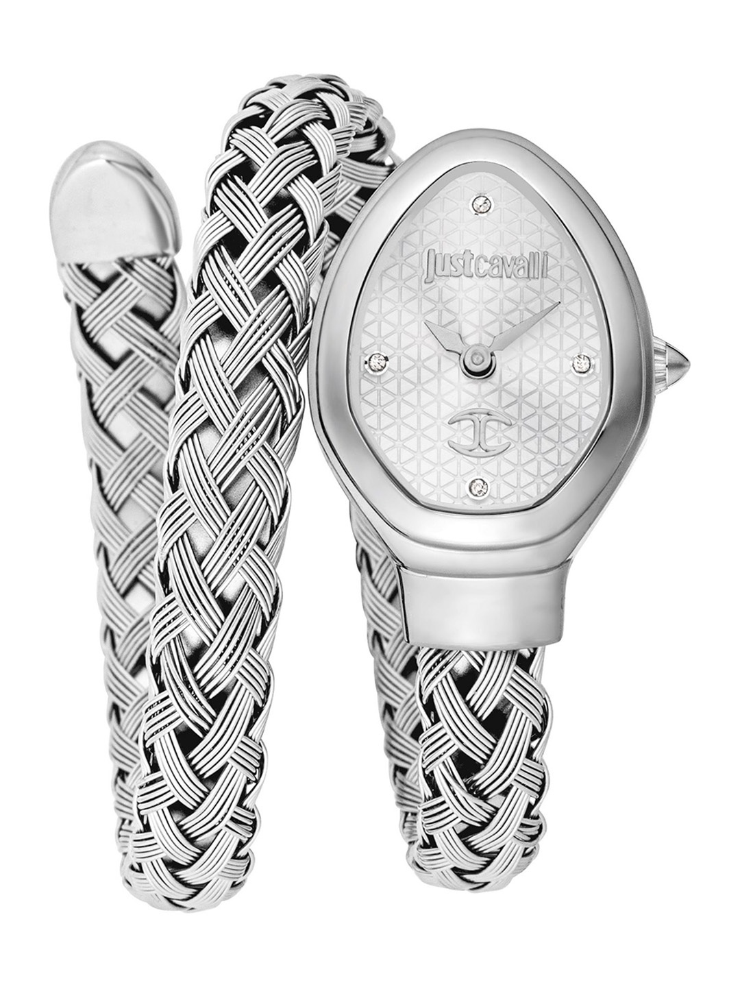 

Just Cavalli Women Oval Stainless Steel Analogue Watch JC1L264M0015, Silver