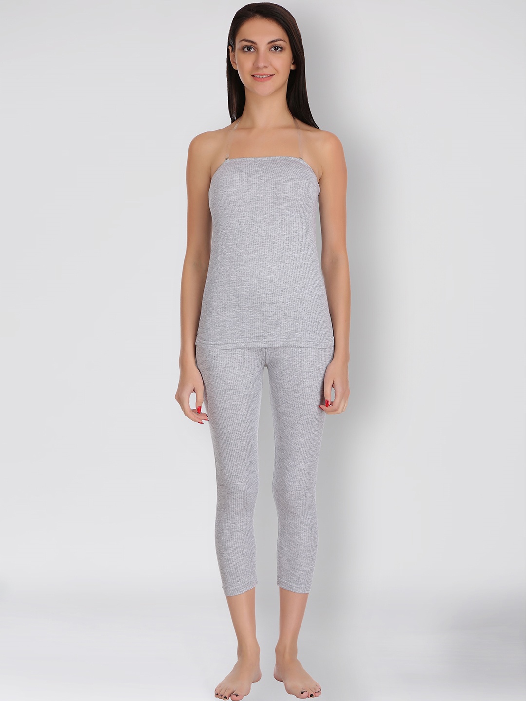 

SELFCARE Camisole Vest Thermal Set, Grey