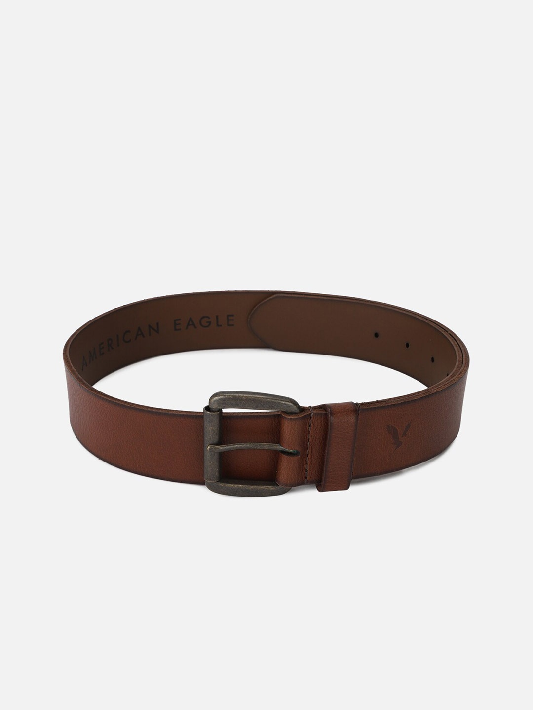 

AMERICAN EAGLE OUTFITTERS Men Wide Leather Belt, Brown