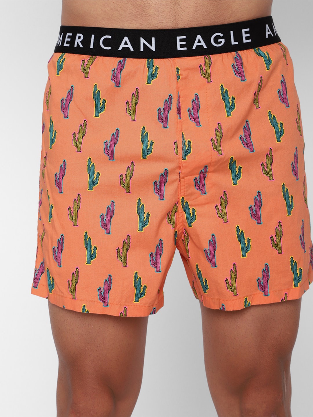 

AMERICAN EAGLE OUTFITTERS Cactus Printed Stretch Anti-Roll Boxers WES0233317199, Peach