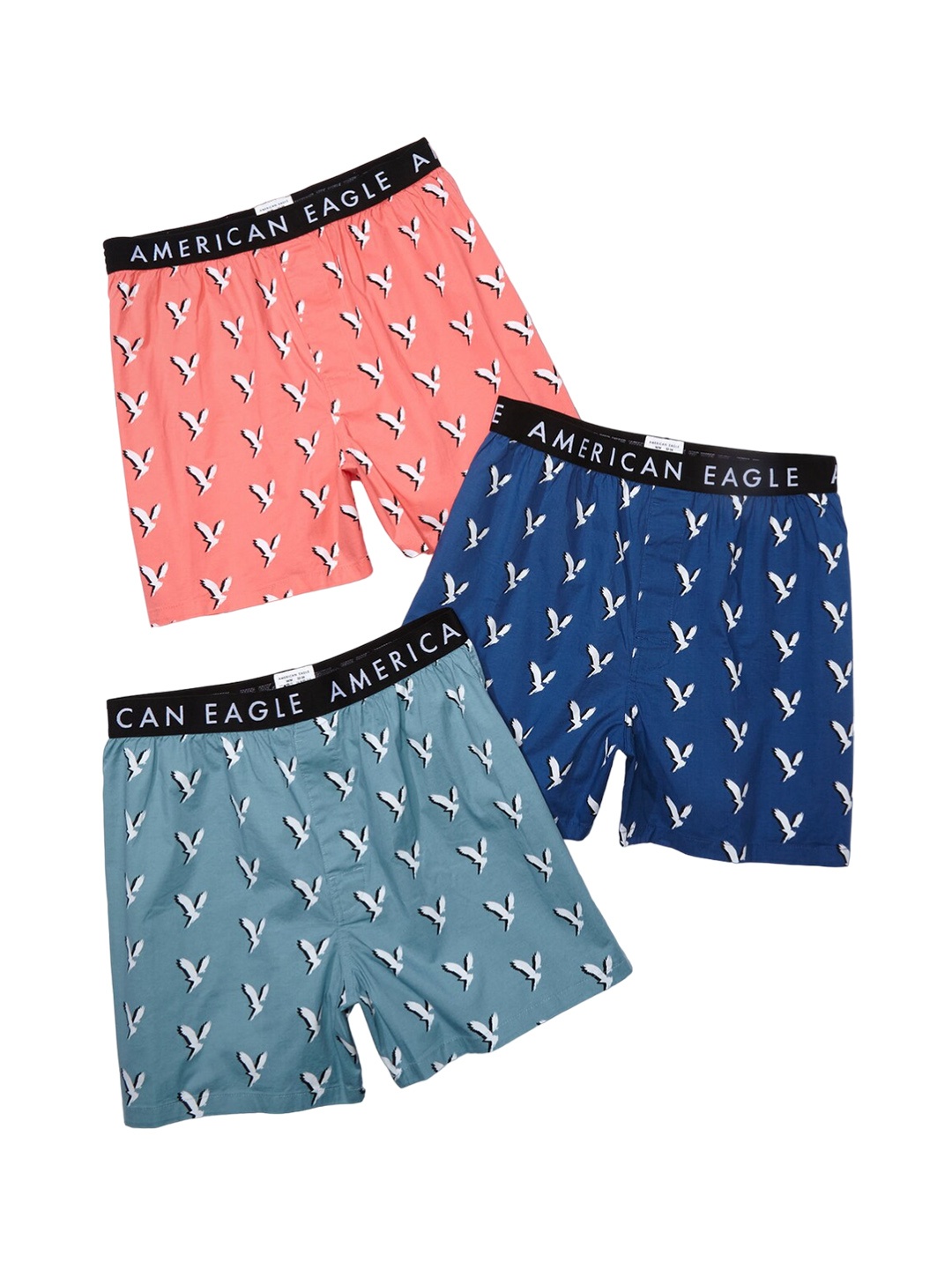 

AMERICAN EAGLE Pack Of 3 Printed Cotton Boxers WES0233722900, Pink