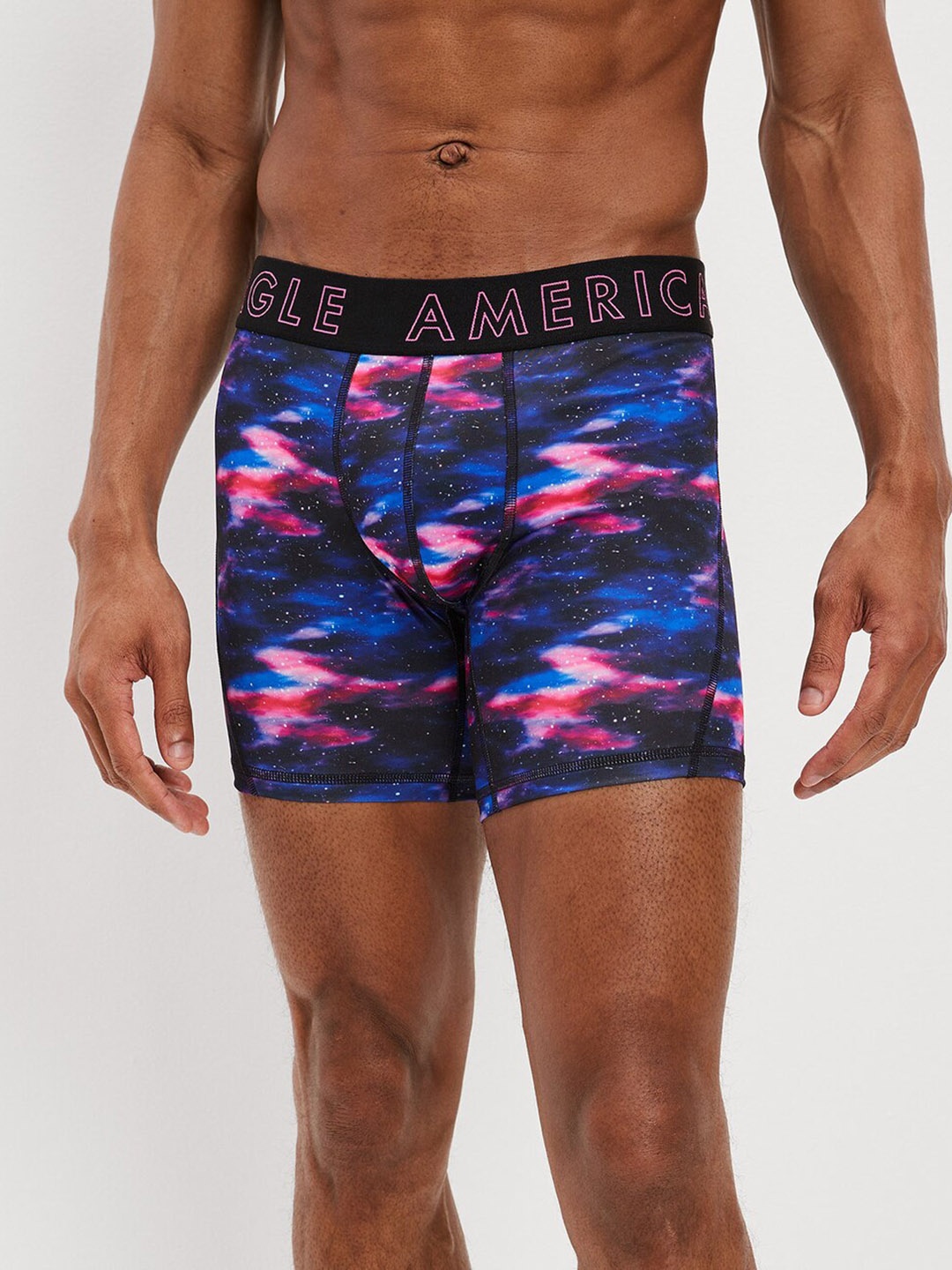 

AMERICAN EAGLE OUTFITTERS Abstract Printed Anti Microbial Boxer-Style Brief WES0233342615, Navy blue