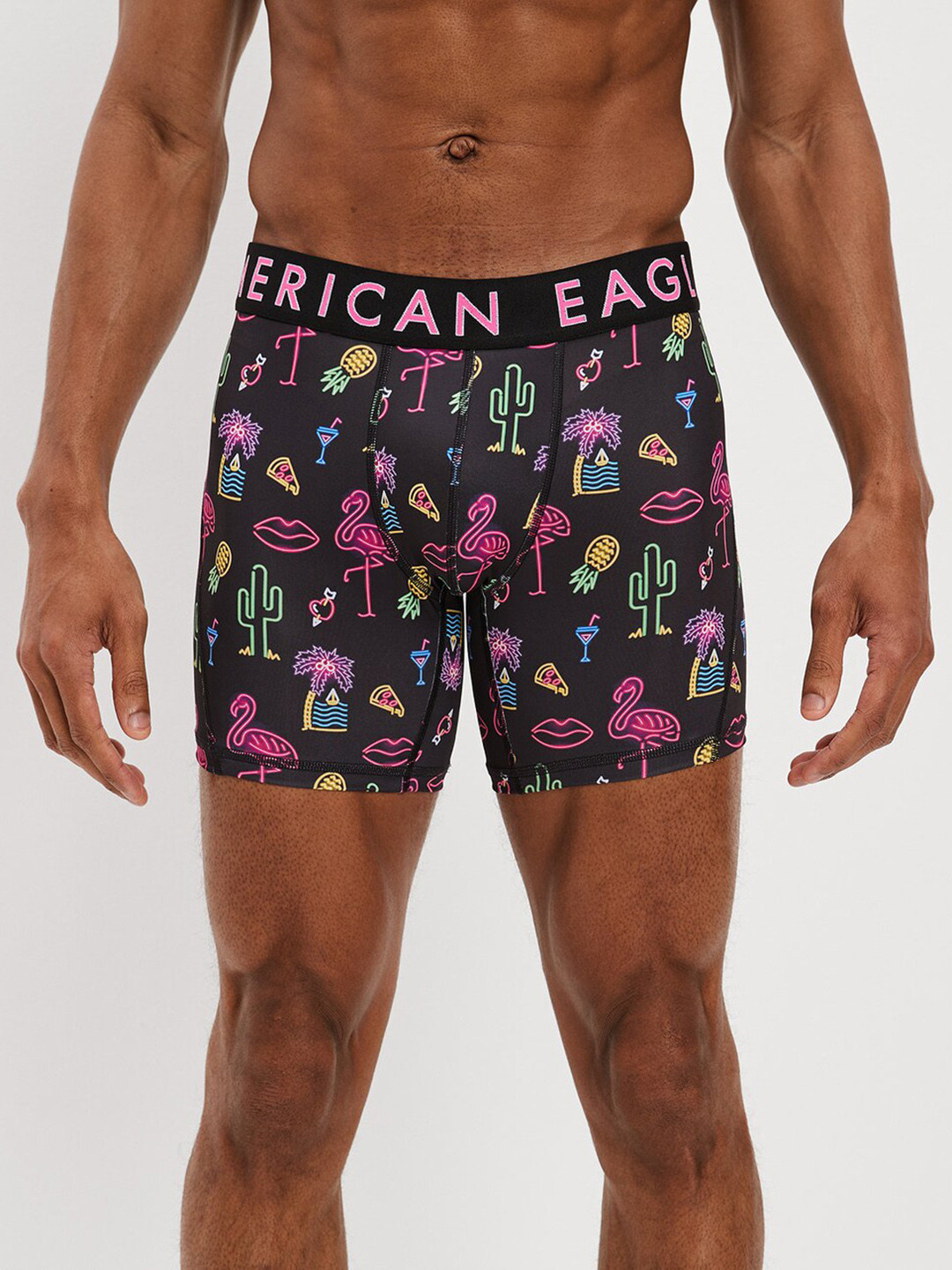 

AMERICAN EAGLE OUTFITTERS Conversational Printed Boxer-Style Brief WES0233279001, Black
