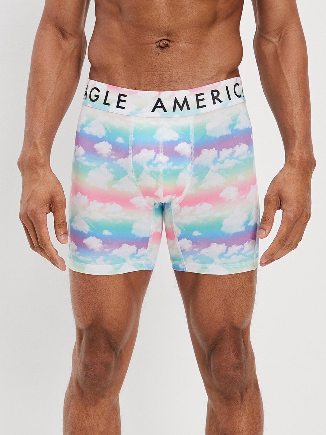

AMERICAN EAGLE OUTFITTERS Anti Microbial Abstract Printed Boxer-Style Brief WES0233345100, White