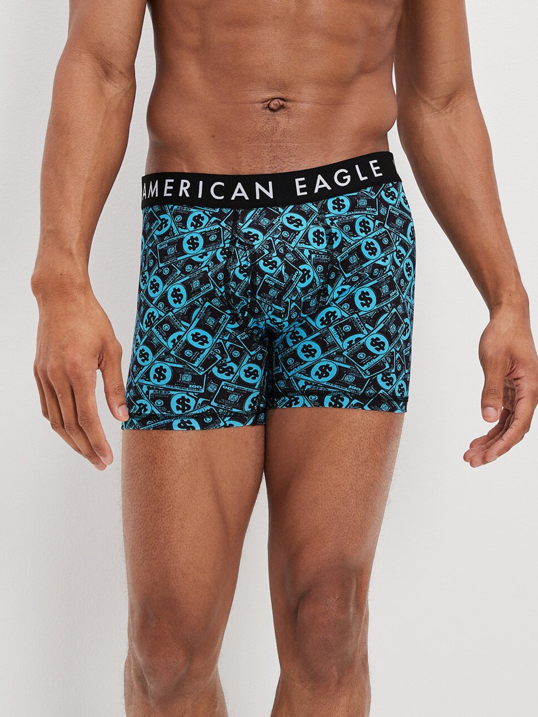 

AMERICAN EAGLE OUTFITTERS Abstract Printed Boxer-Style Brief WES0232951450, Blue