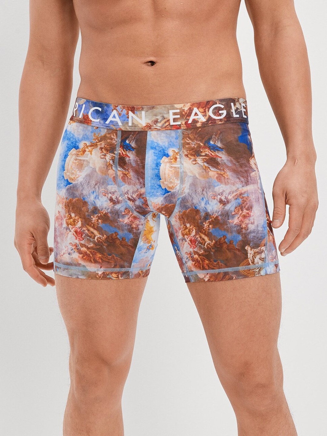 

AMERICAN EAGLE OUTFITTERS Cloudy Sky Printed Boxer-Style Brief WES0232959401, Brown