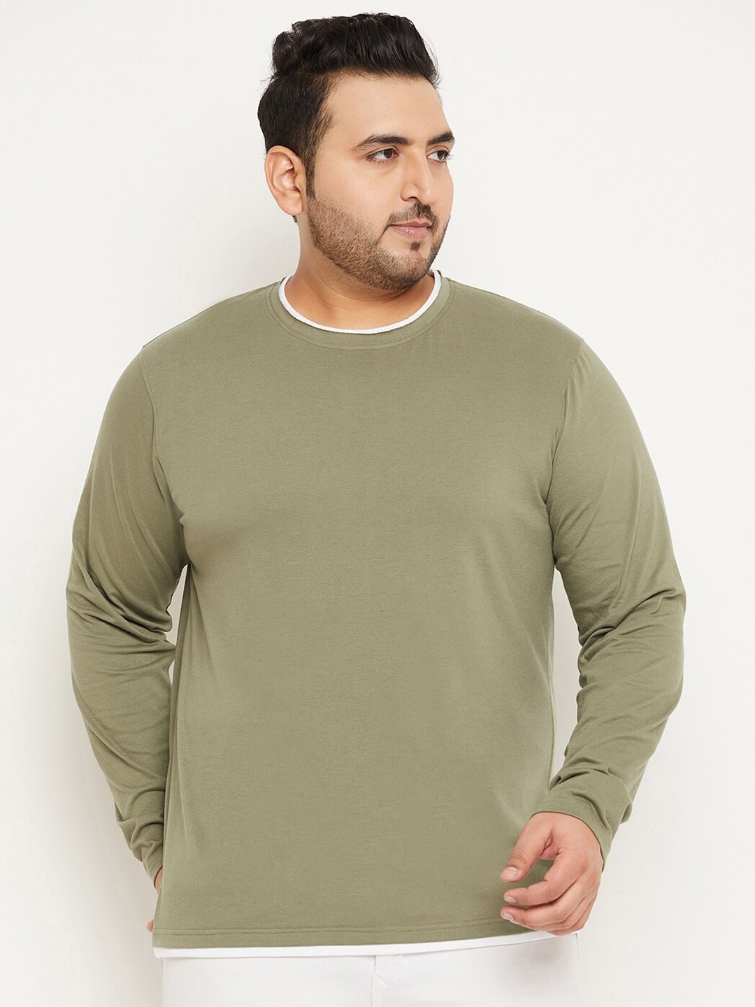 

Club York Plus Size Cotton T-Shirt, Green