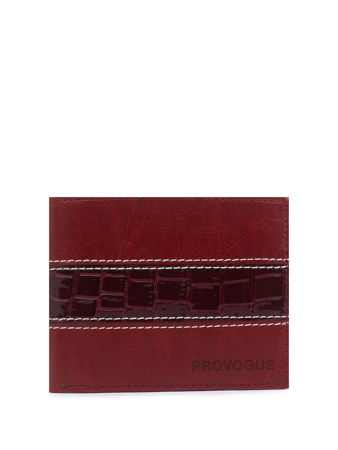 

Provogue Men Colourblocked Two Fold Wallet, Maroon