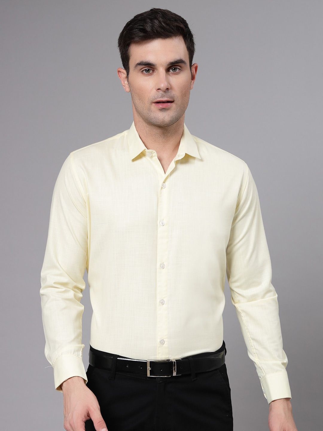 

Molly & Michel Slim Fit Cotton Formal Shirt, Yellow