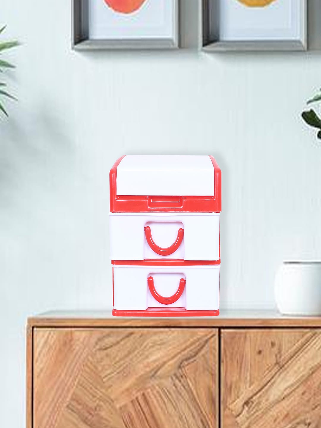 

Kuber Industries 2-Cabinet Storage Organizer, Red