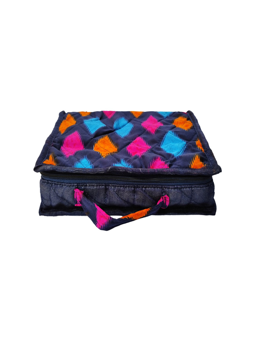 

Kuber Industries Blue & Pink Printed Jewellery Organiser