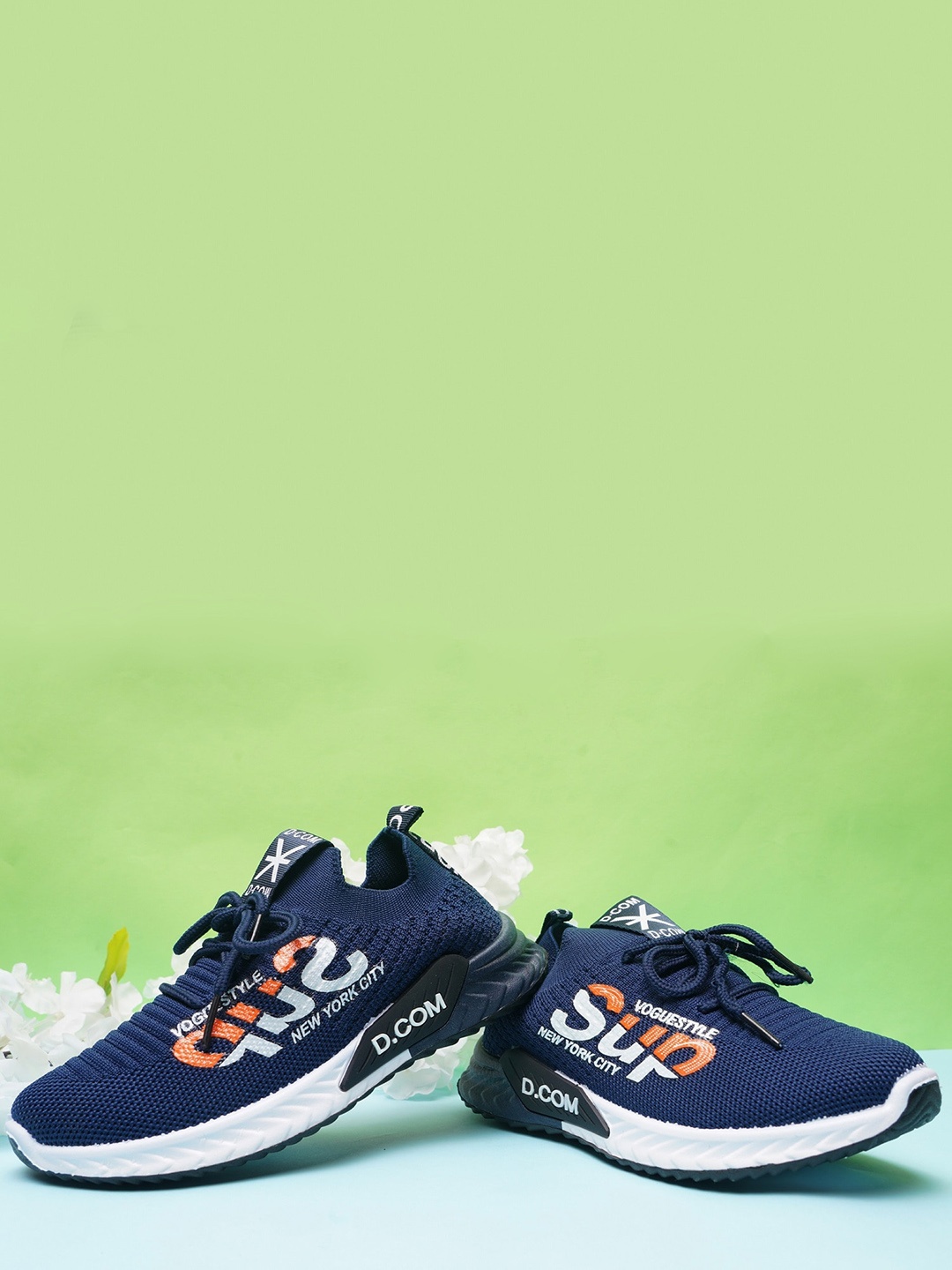 

BAESD Kids Printed Lightweight Sneakers, Navy blue