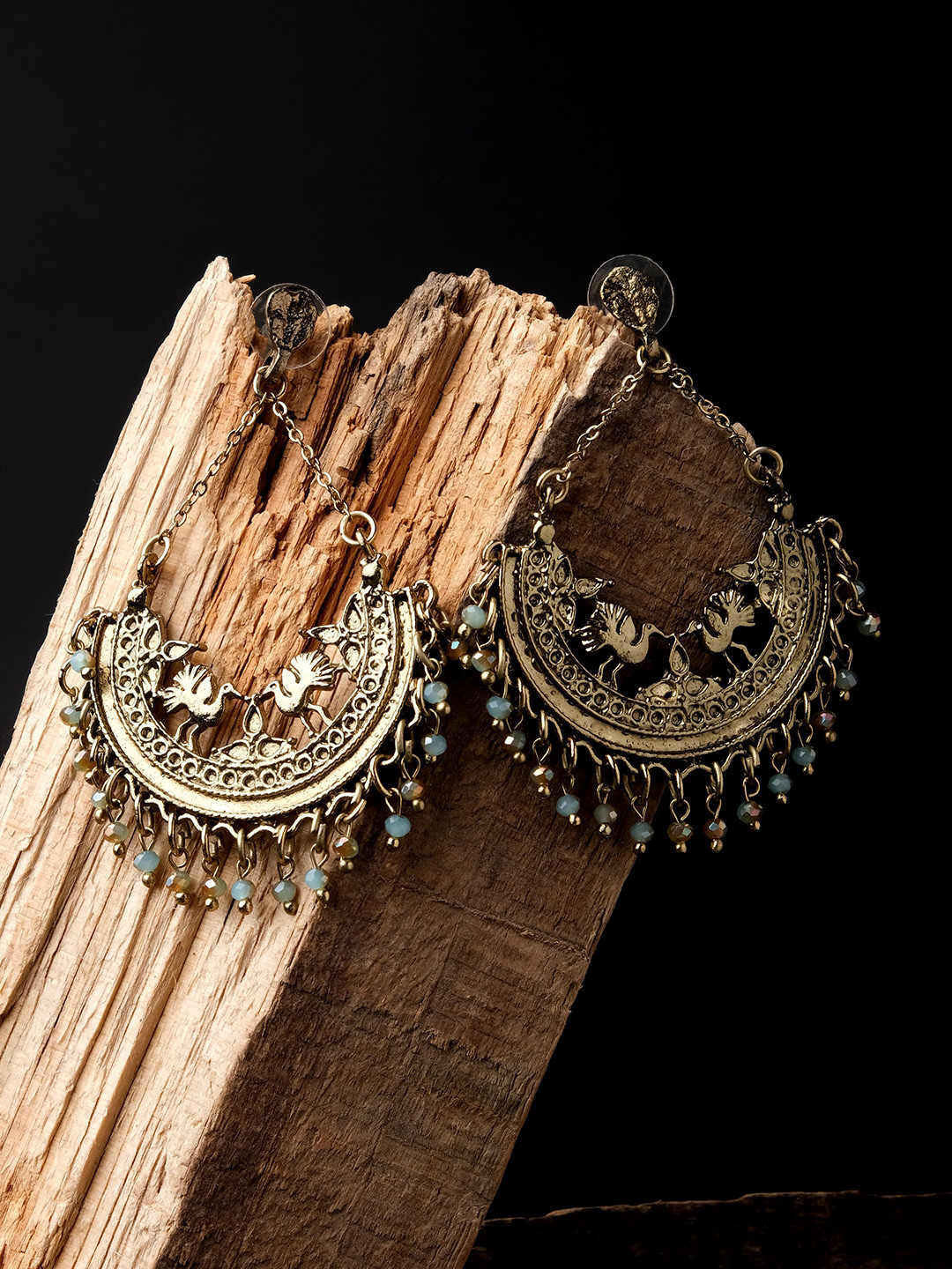 

XPNSV Set of 2 Gold-Plated Contemporary Chandbalis