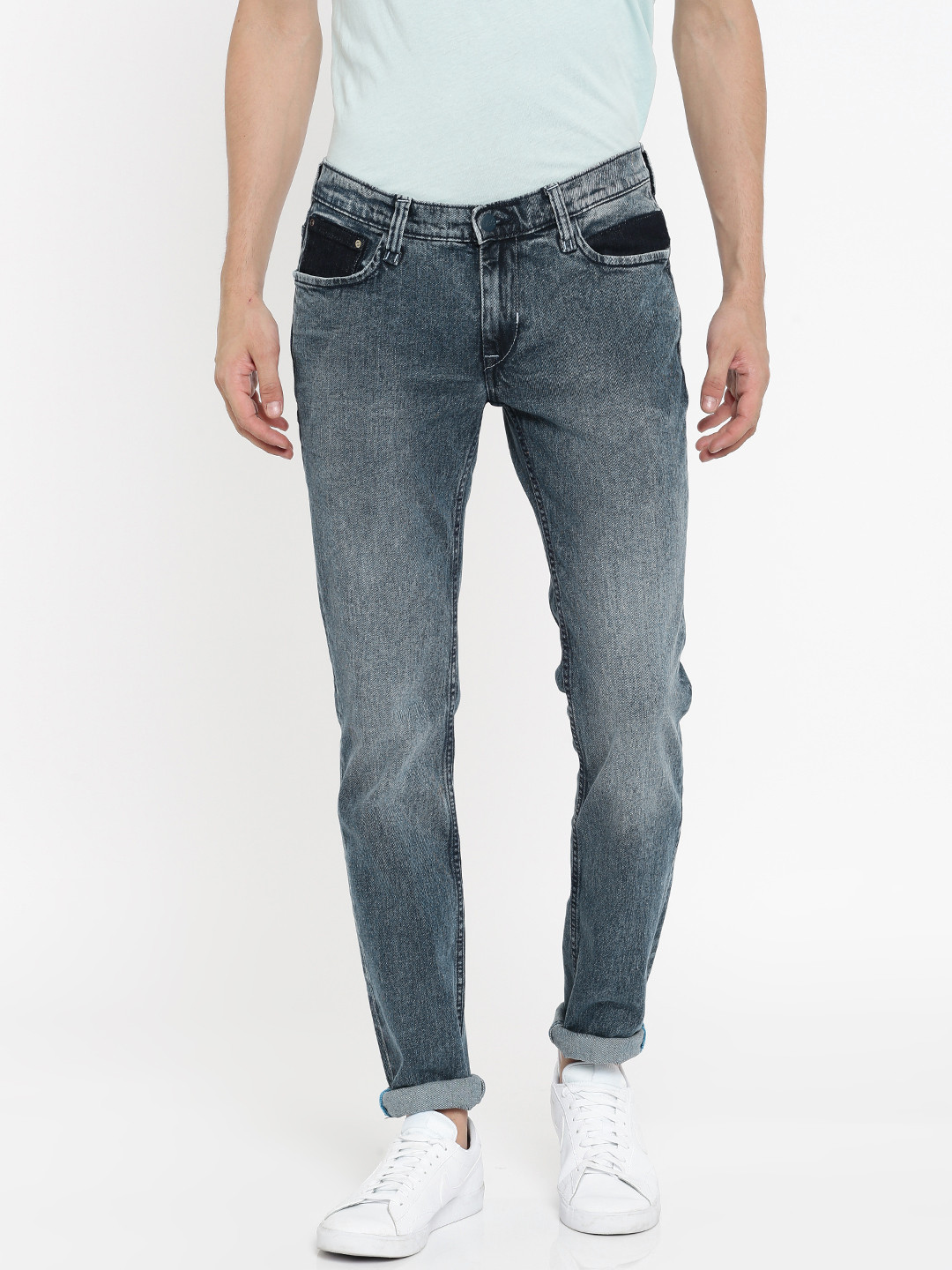 

Lee Men Blue Skinny Fit Low-Rise Clean Look Stretchable Jeans