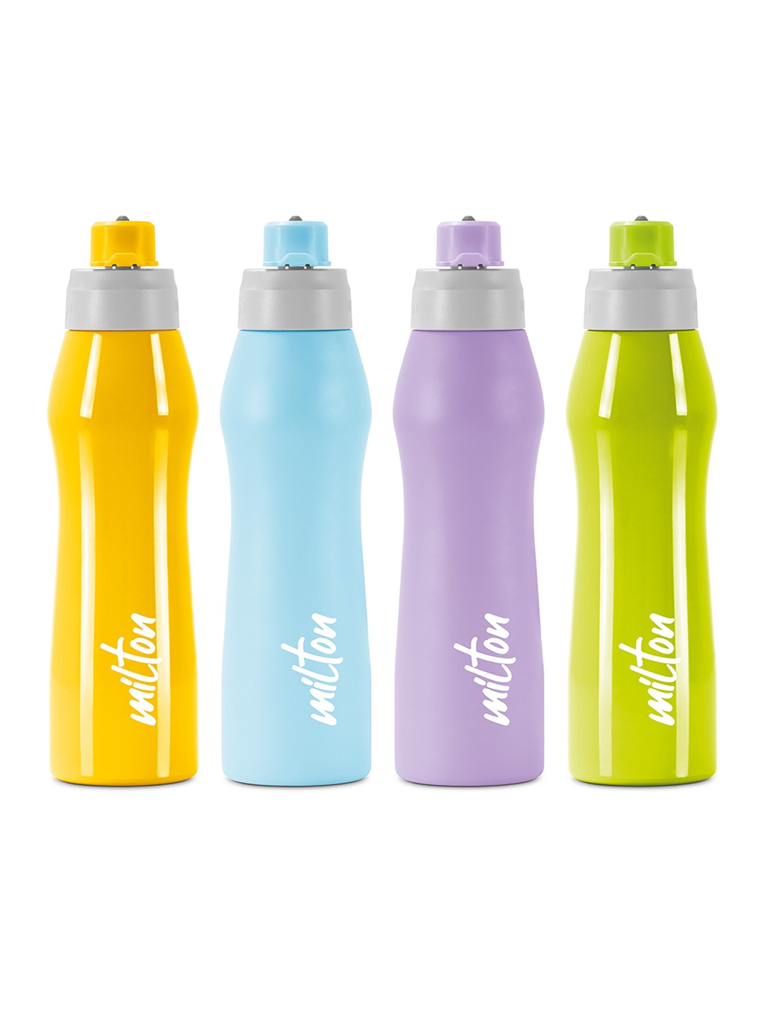 

Milton Active 1000 Set Of 4 Assorted Leak Proof Stainless Steel Water Bottles 885 ML Each, Purple