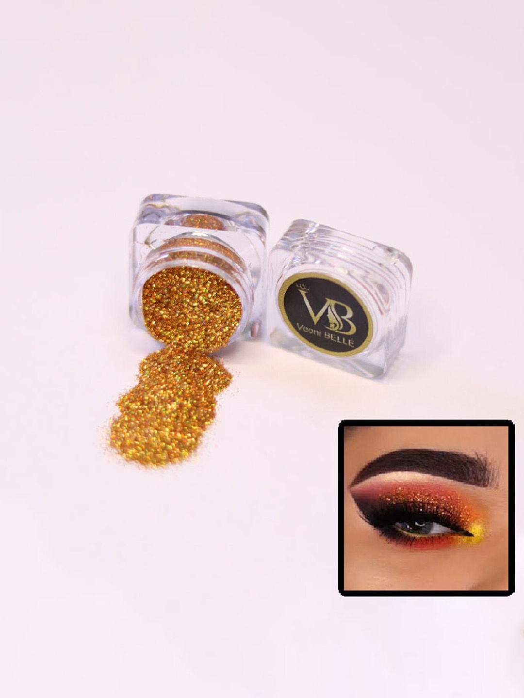 

Veoni BELLE Power Shimmer Illuminator HD Holographic Eyeshadow Glitter 5g - Orange 6