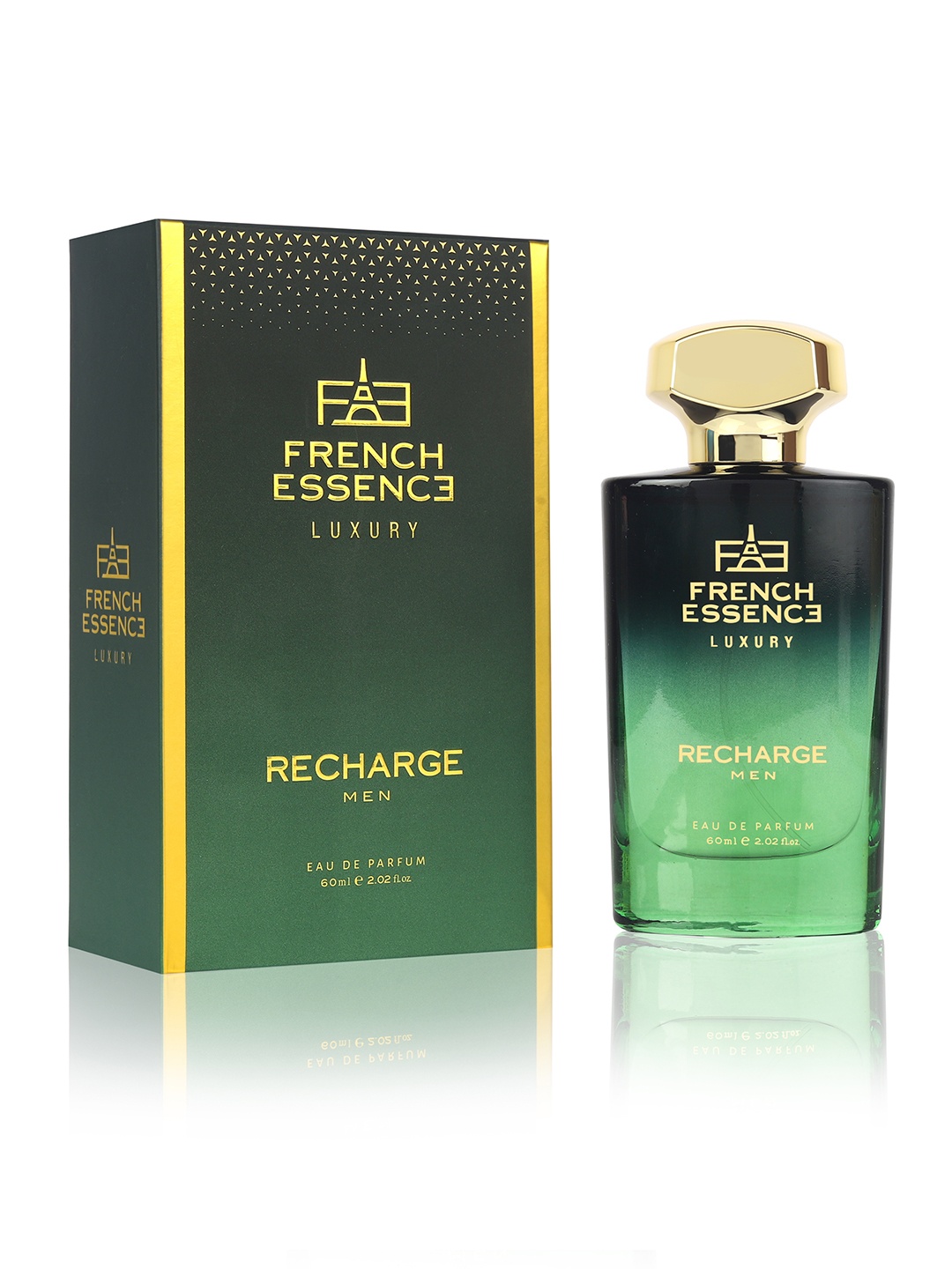 

FRENCH ESSENCE Men Luxury Recharge Eau De Perfume - 60ml, Green