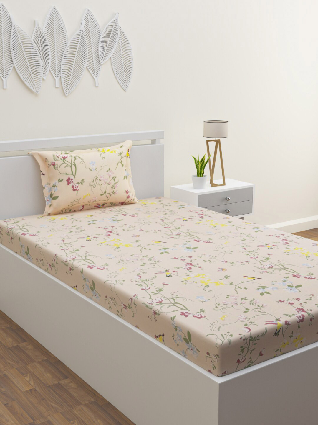 

HOME AFFAIRS Kids Comic Collection Pure Cotton 144 TC Single Bedsheet With 1 Pillow Cover, Yellow