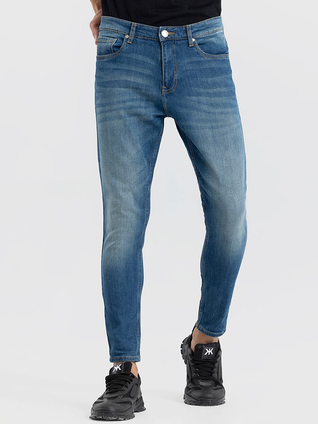 

Snitch Men Classic Skinny Fit Light Fade Stretchable Jeans, Blue