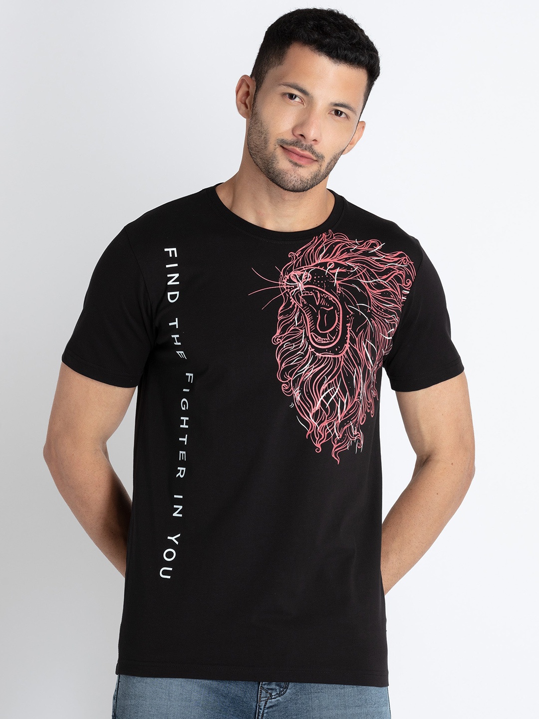 

Status Quo Printed Cotton T-shirt, Black