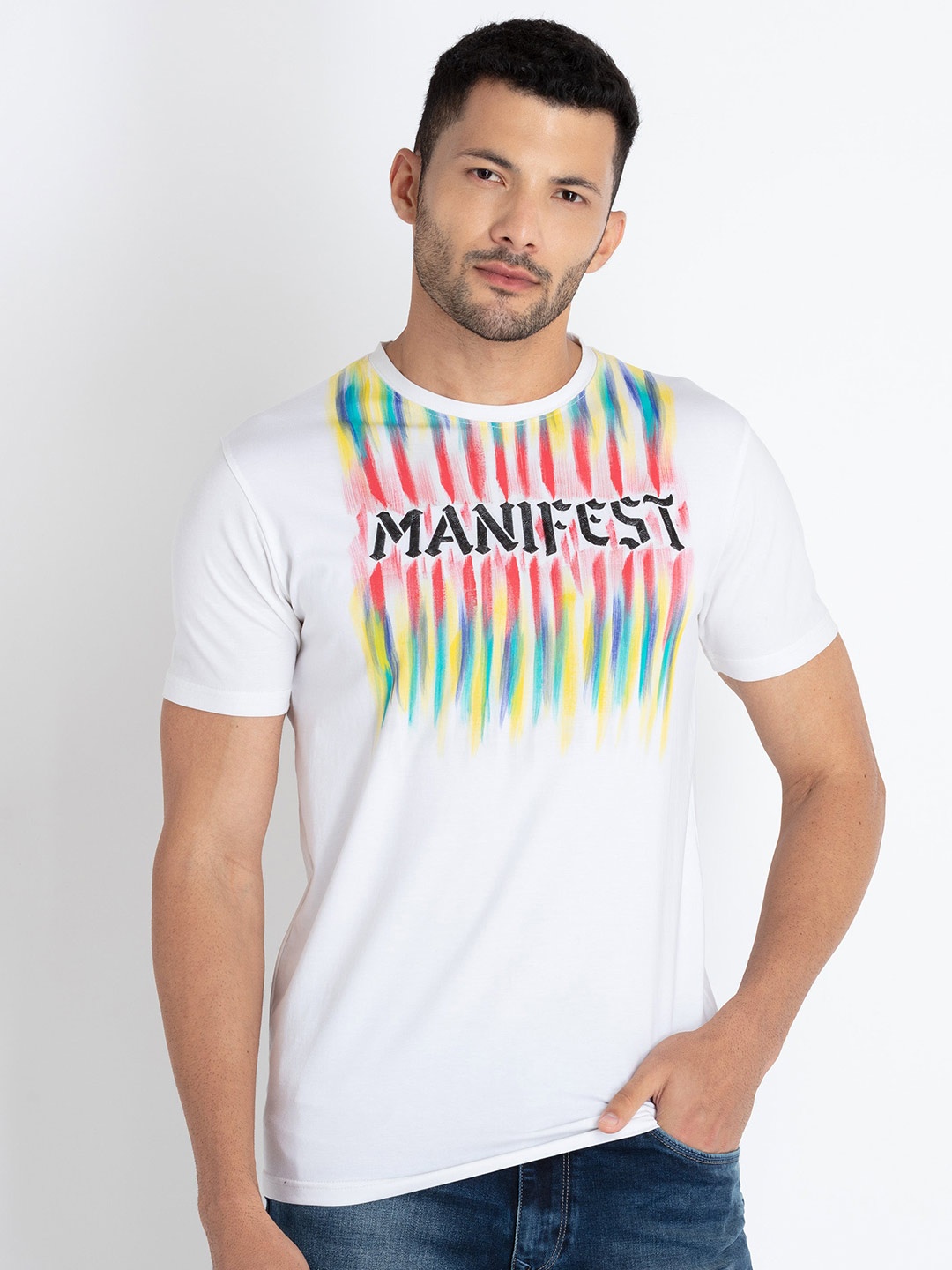 Status Quo Typography Printed T-shirt, White